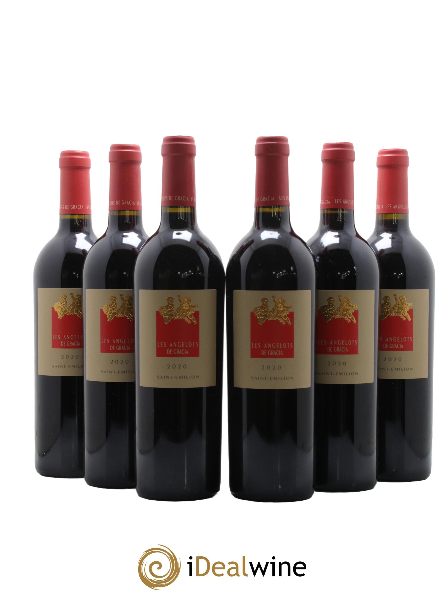 Saint-Émilion Grand Cru Les Angelots de Gracia Chateau Gracia 2020 - Posten von 6 Flaschen - 0
