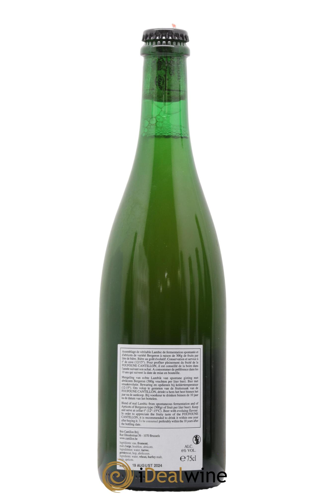 Bière Cuvée Fou'Foune Gueuze Cantillon embouteillé en 2024 - Lot de 1 bouteille - 1
