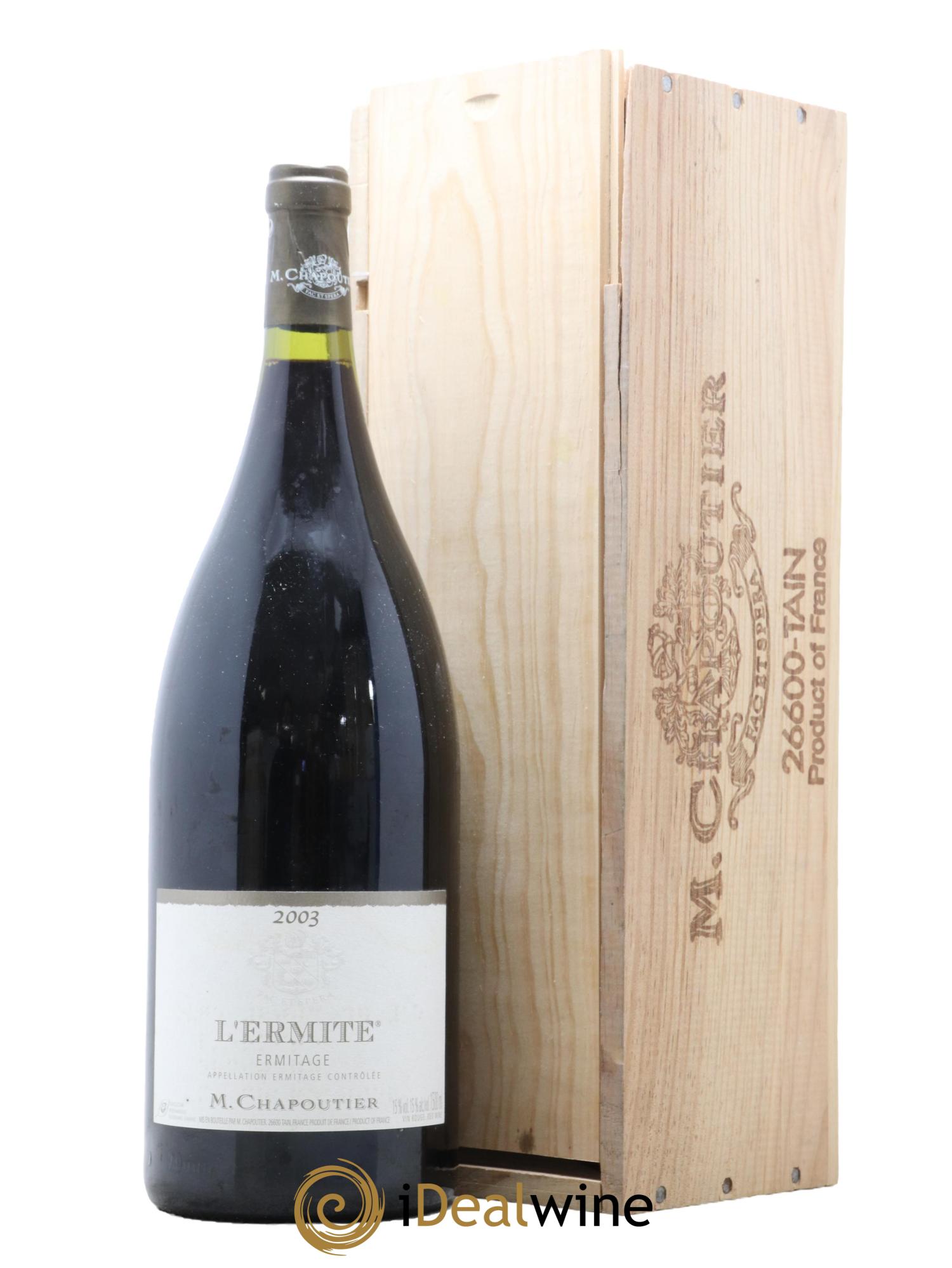 Hermitage Ermitage l'Ermite Chapoutier 2003 - Lot de 1 magnum - 0