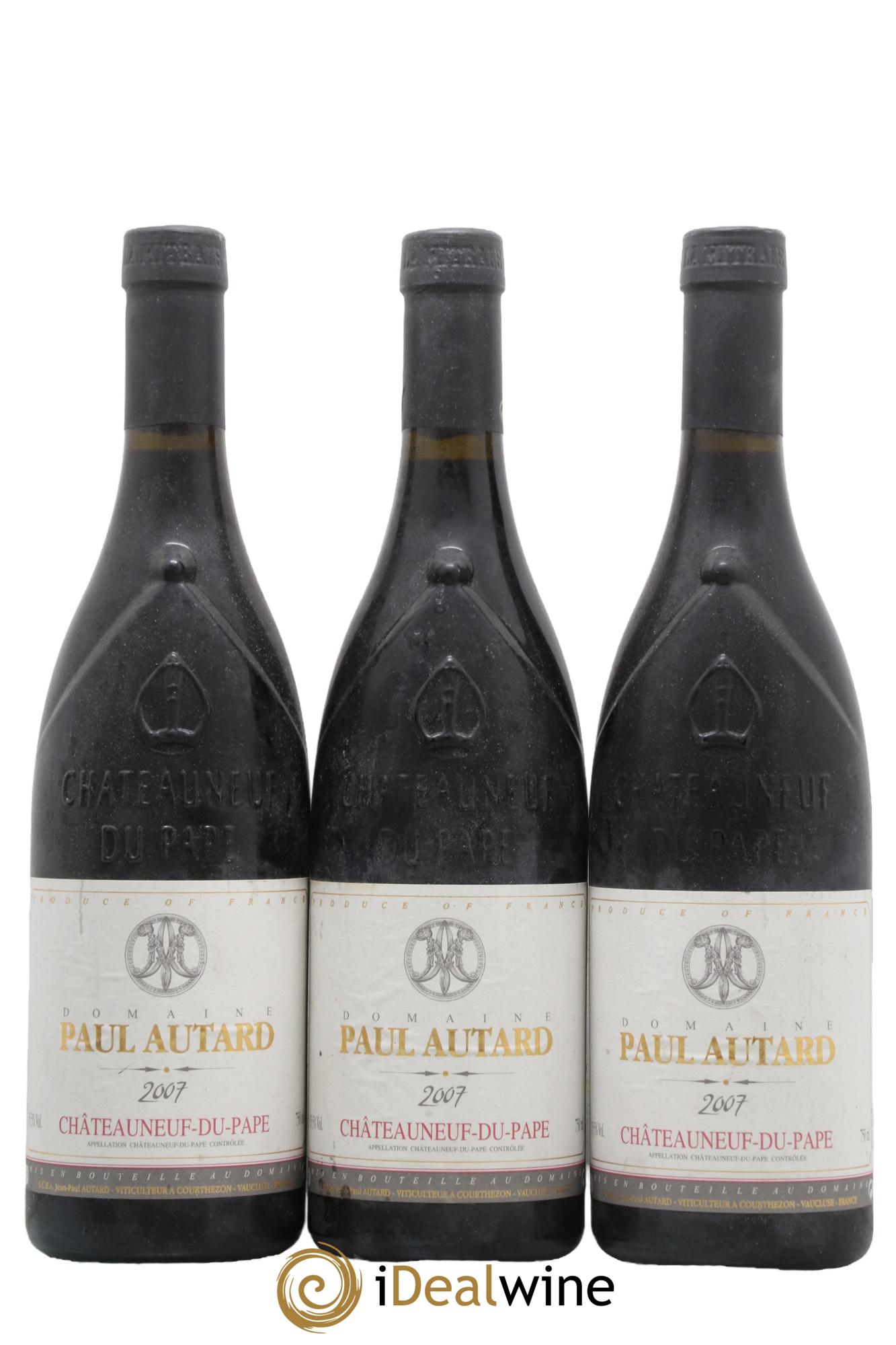 Châteauneuf-du-Pape Domaine Paul Autard Jean-Paul Autard 2007 - Lot de 3 bouteilles - 0