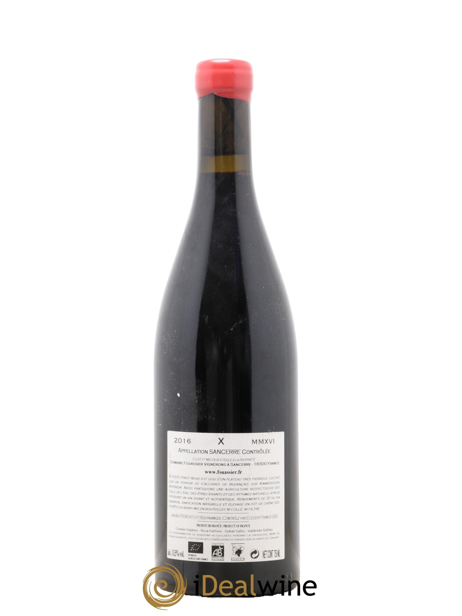 Sancerre X Fouassier 2016 - Lot de 1 bouteille - 1