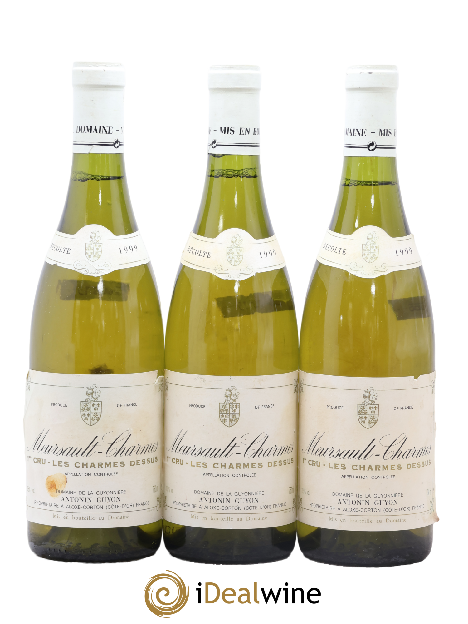 Meursault 1er Cru Charmes Dessus Antonin Guyon 1999 - Lot de 3 bouteilles - 0