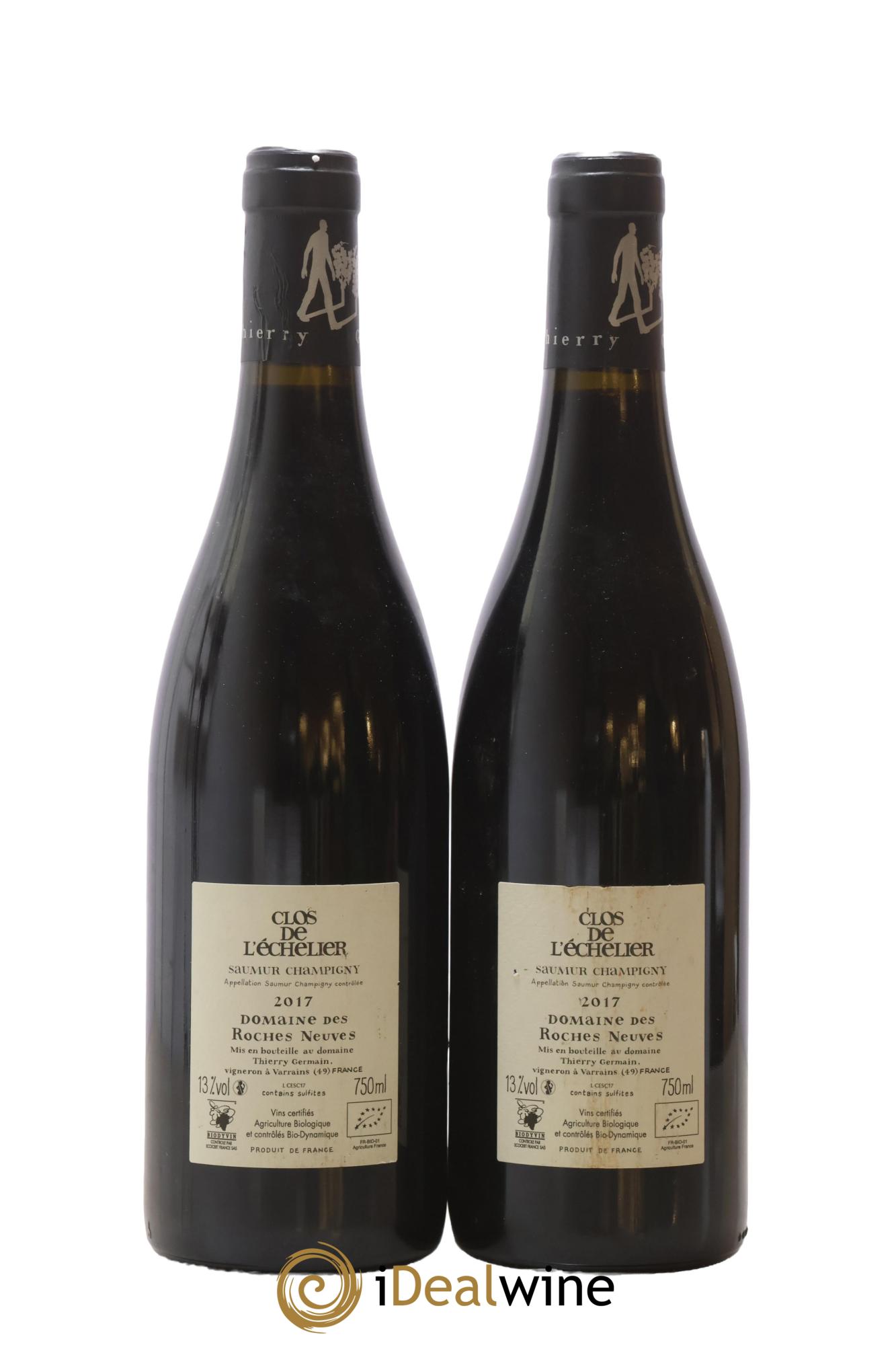 Saumur-Champigny Clos de l'Echelier Domaine des Roches Neuves - Thierry Germain 2017 - Lotto di 2 bottiglie - 1