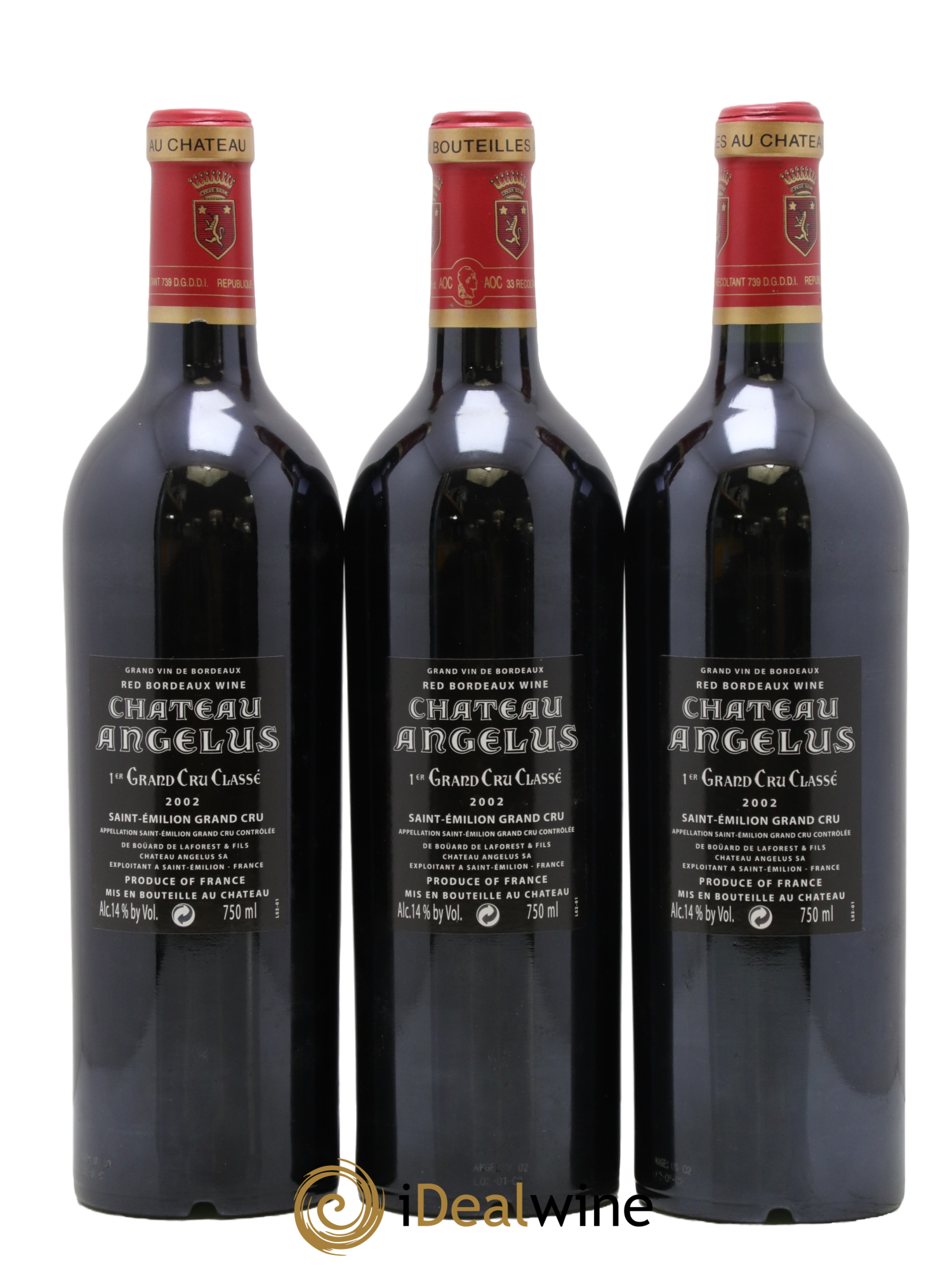 Château Angélus 1er Grand Cru Classé A 2002 - Lot of 12 bottles - 8