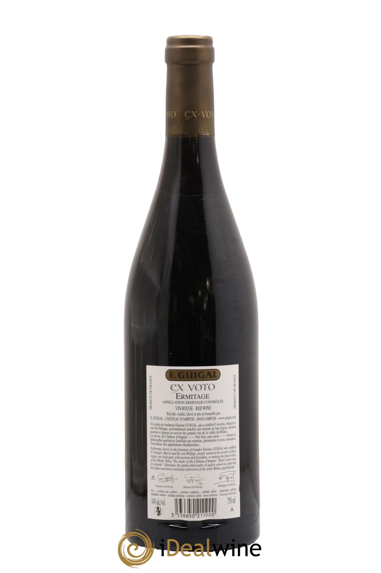 Ermitage Ex Voto Guigal 2013 - Lot de 1 bouteille - 1