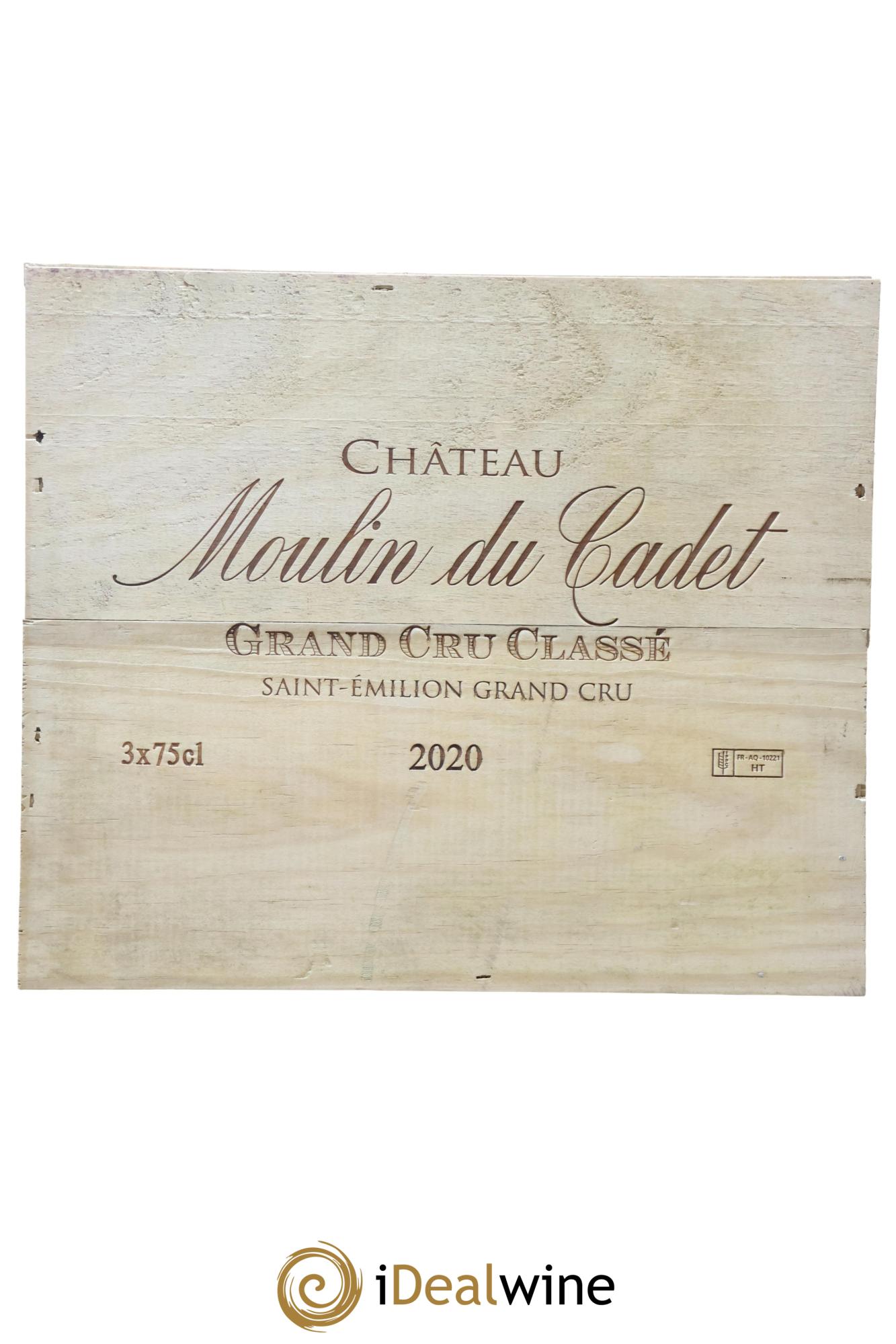 Château Moulin du Cadet Grand Cru Classé 2020 - Lot de 3 bouteilles - 1