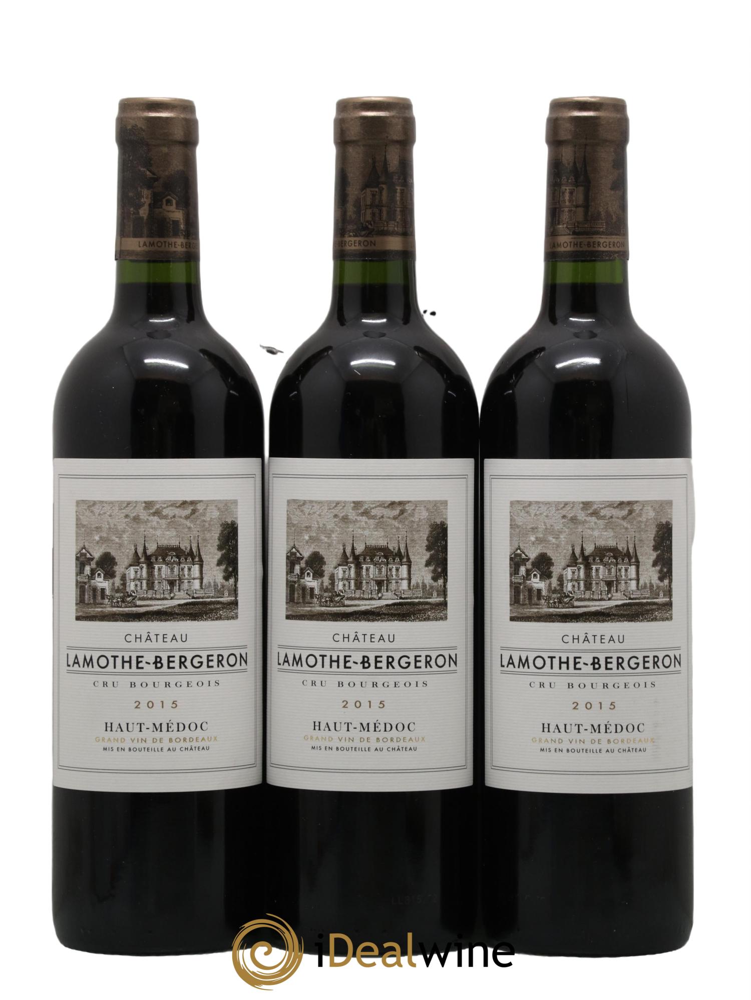 Château Lamothe Bergeron Cru Bourgeois 2015 - Lot de 3 bouteilles - 0