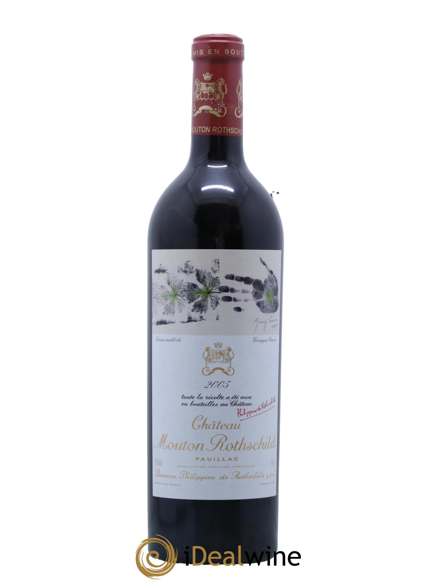 Château Mouton Rothschild 1er Grand Cru Classé 2005 - Lot de 1 bouteille - 0