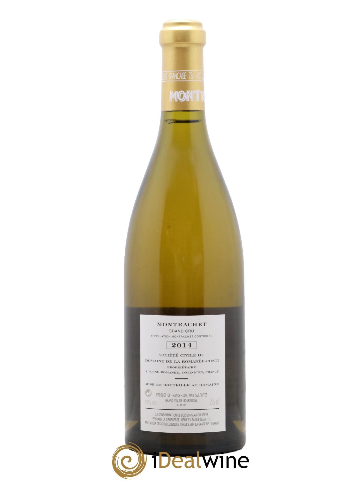 Montrachet Grand Cru Domaine de la Romanée-Conti  2014 - Lot of 1 bottle - 1