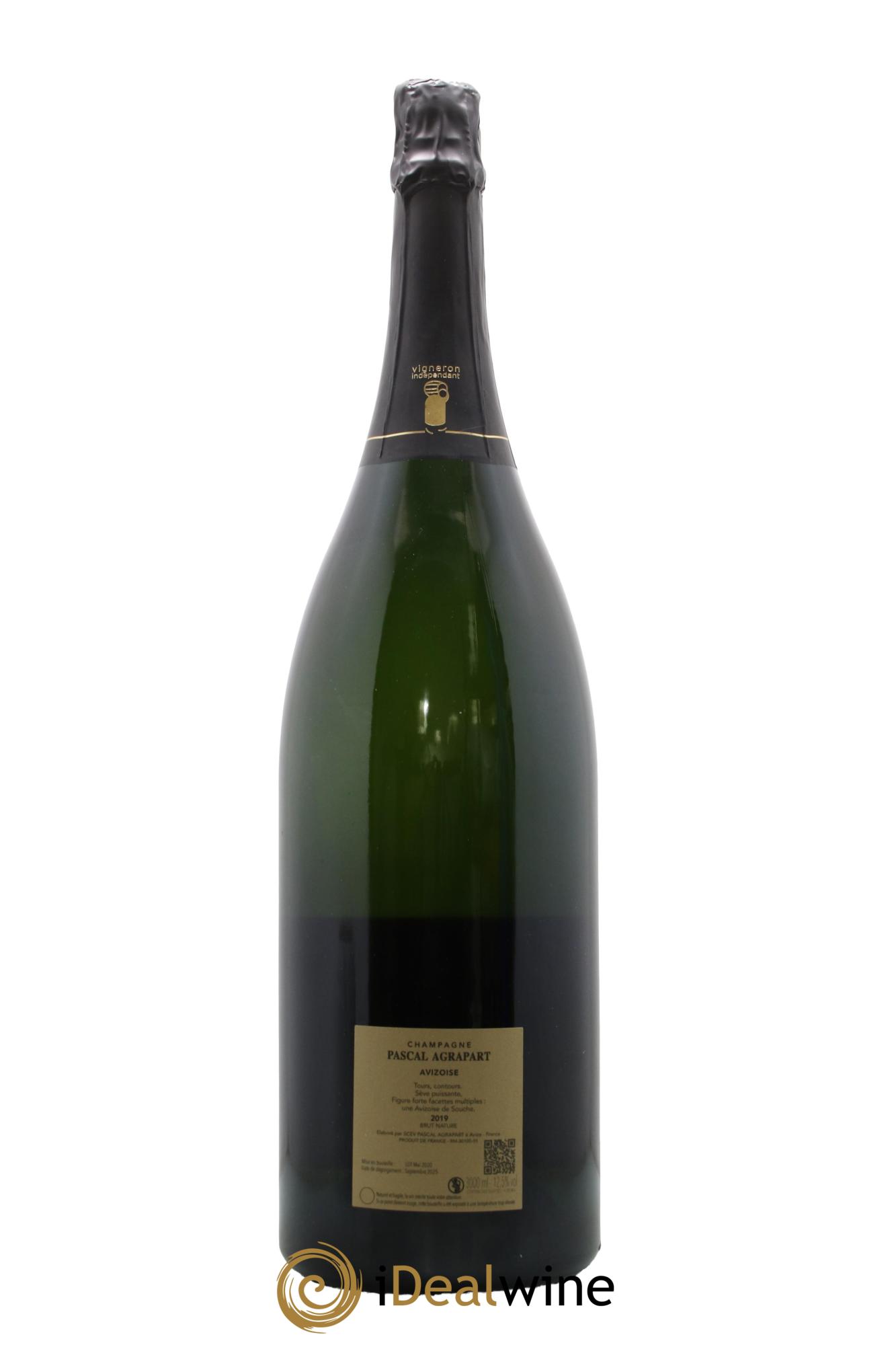 Avizoise Blanc de Blancs Extra-Brut Agrapart & Fils 2019 - Lot of 1 double magnum - 1