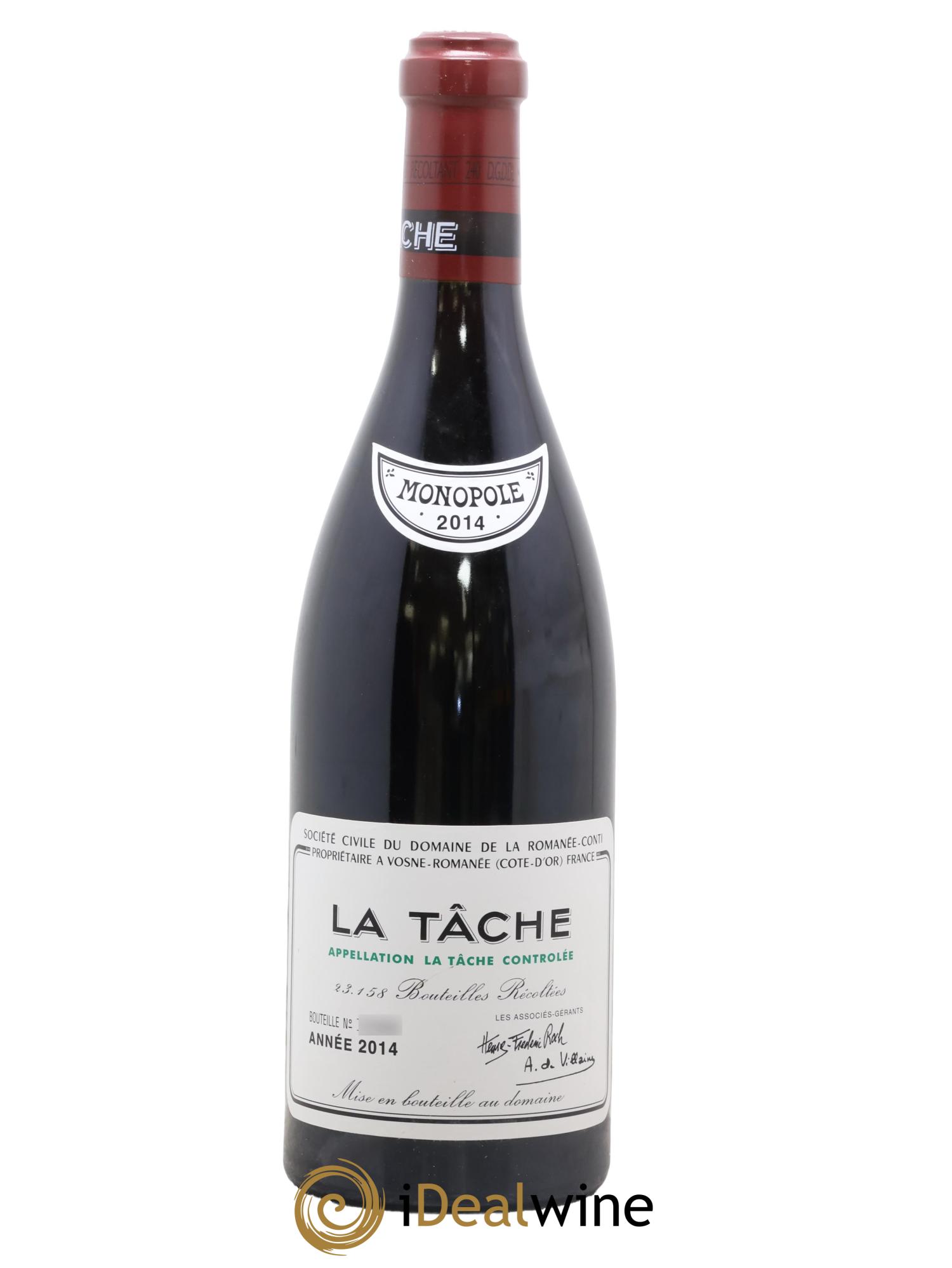 La Tâche Grand Cru Domaine de la Romanée-Conti 2014 - Lot of 1 bottle - 0
