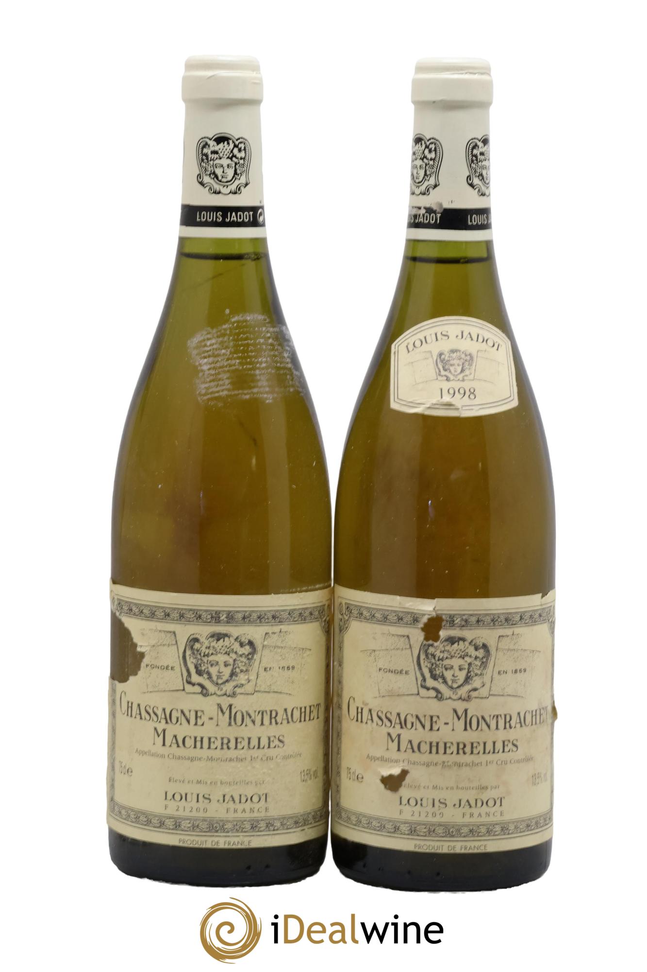 Chassagne-Montrachet 1er Cru Les Macherelles Louis Jadot 1998 - Posten von 2 Flaschen - 0