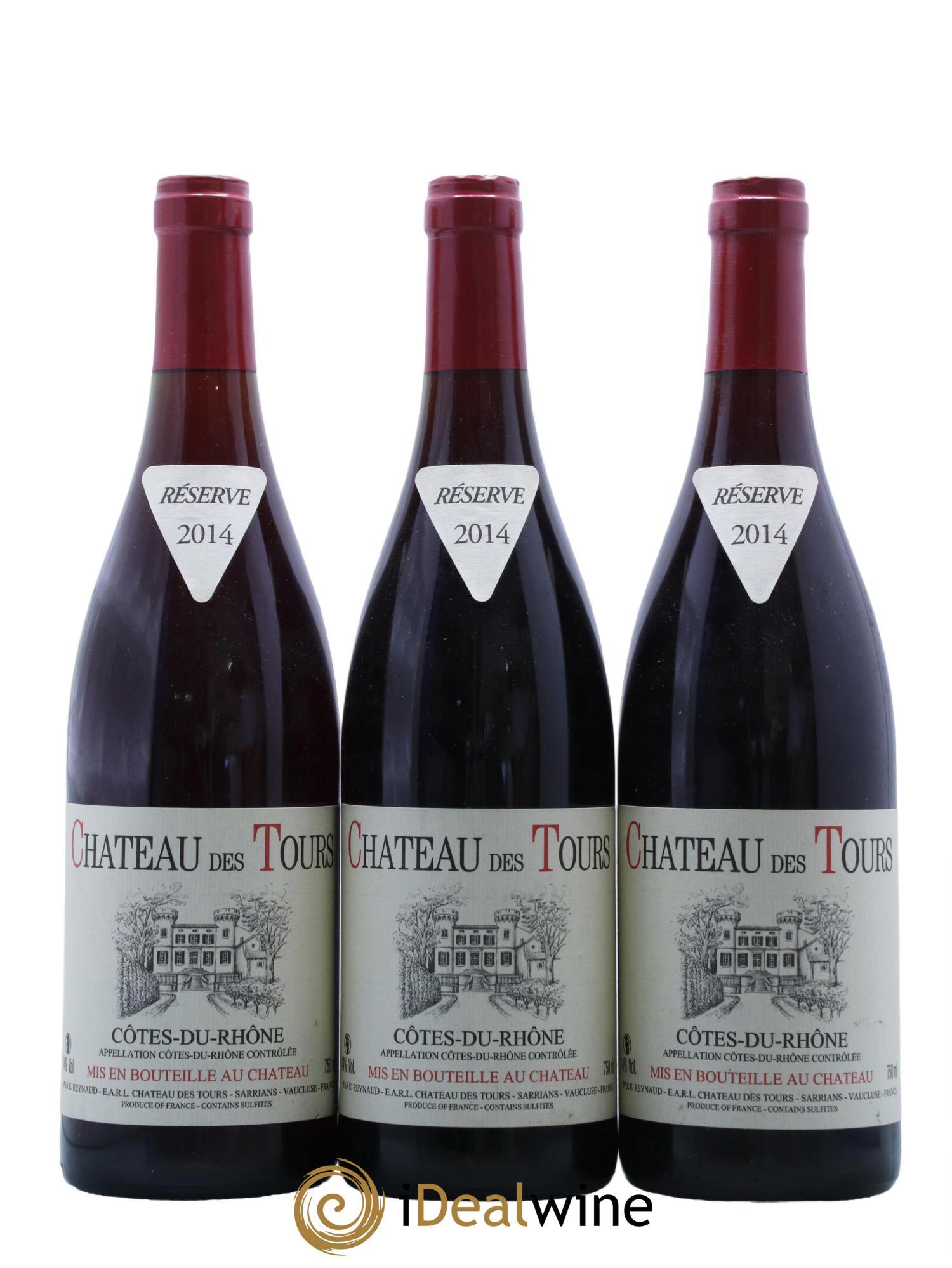 Côtes-du-Rhône Château des Tours Emmanuel Reynaud 2014 - Lot de 3 bouteilles - 0