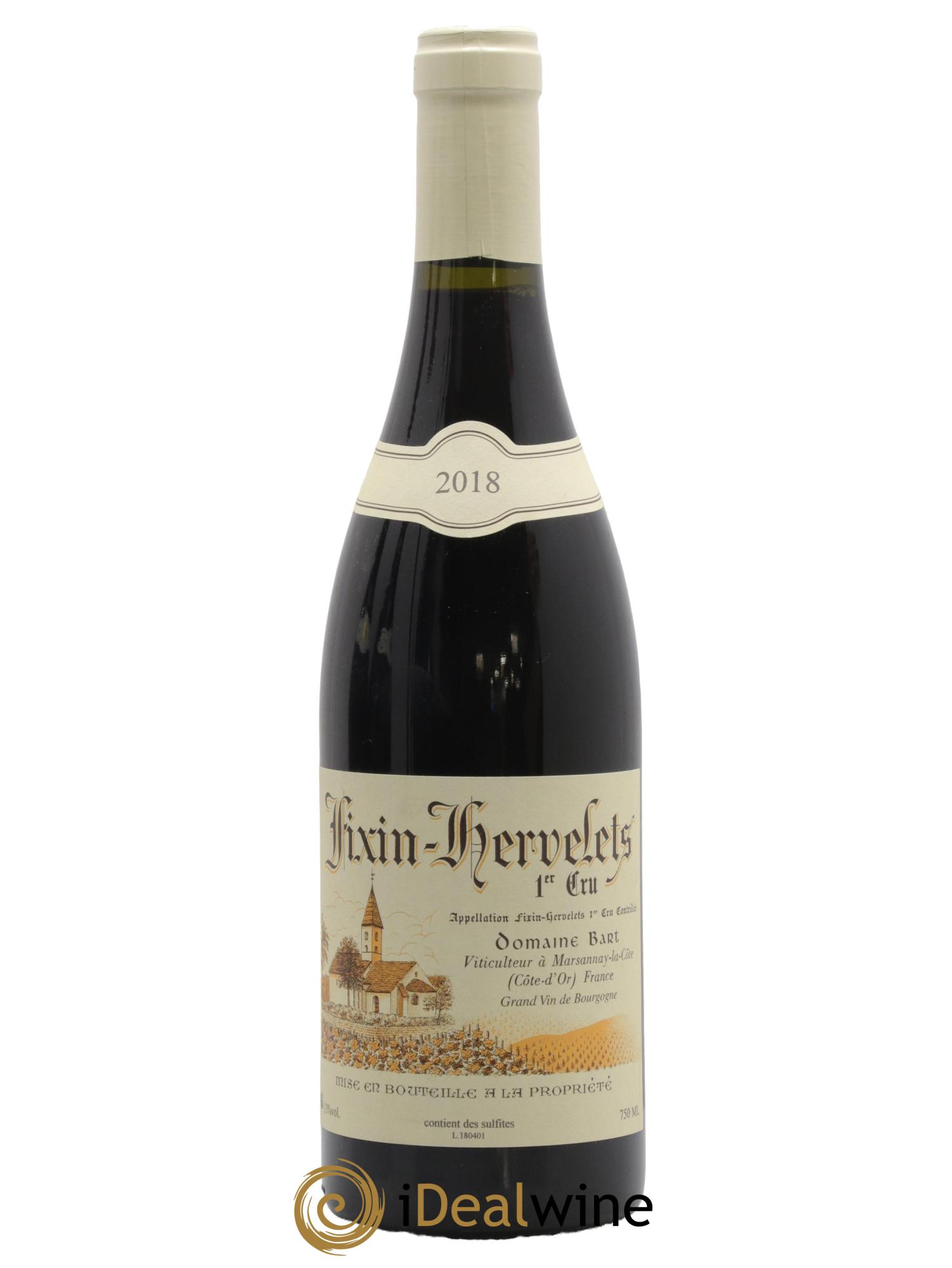 Fixin 1er Cru Hervelets Bart (Domaine) 2018 - Lot of 1 bottle - 0