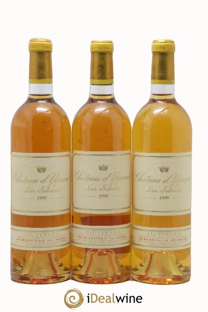Château d' Yquem 1er Cru Classé Supérieur 1999 - Lot de 3 bouteilles - 0