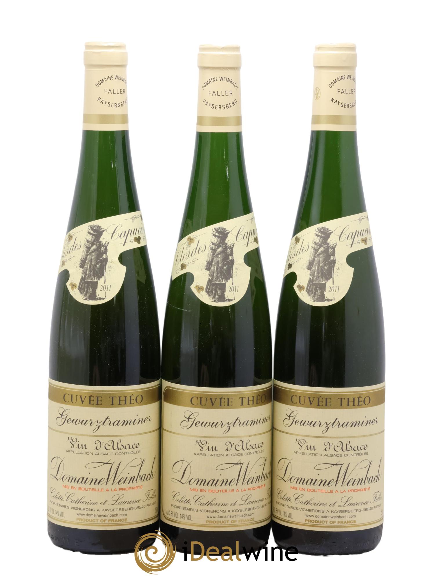 Alsace Gewurztraminer Cuvée Théo Weinbach (Domaine) 2011 - Lot de 3 bouteilles - 0