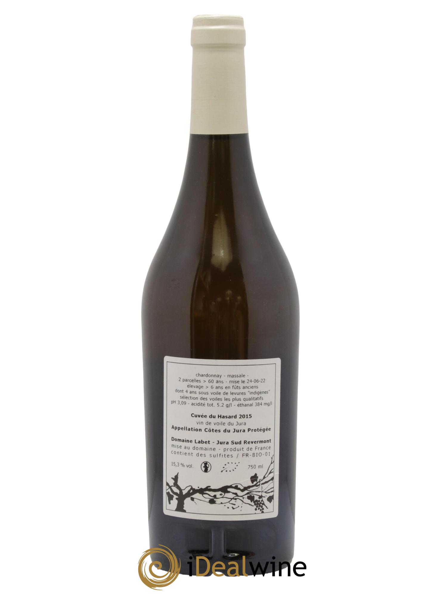 Côtes du Jura Vin de voile Chardonnay du Hasard Romain - Julien  - Charline Labet 2015 - Lot of 1 bottle - 1