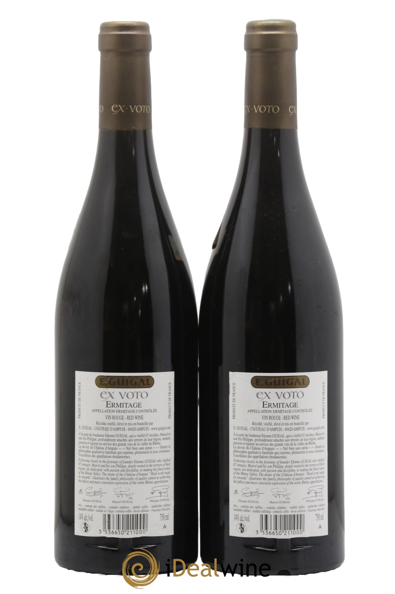 Ermitage Ex Voto Guigal 2013 - Lot de 2 bouteilles - 1