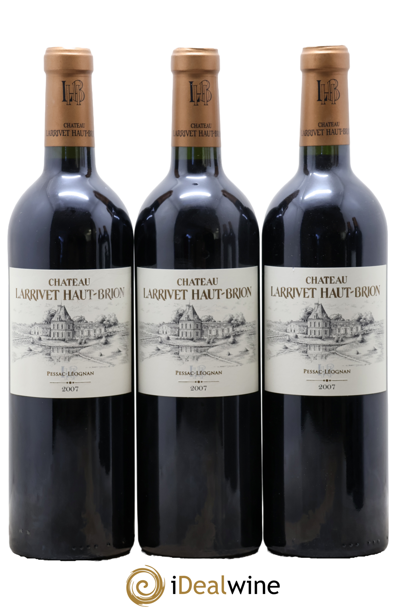 Château Larrivet Haut-Brion 2007 - Lot de 3 bouteilles - 0