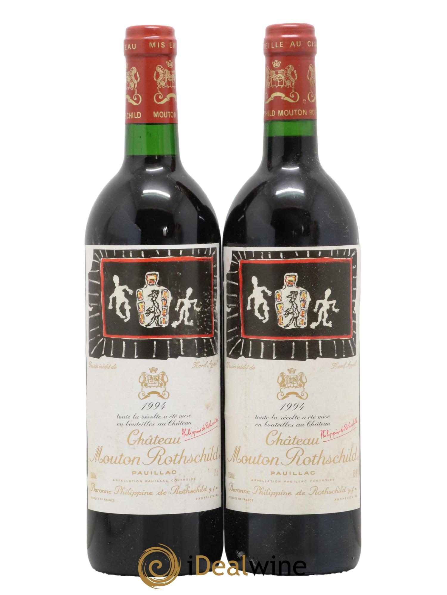 Château Mouton Rothschild 1er Grand Cru Classé 1994 - Lot de 2 bouteilles - 0