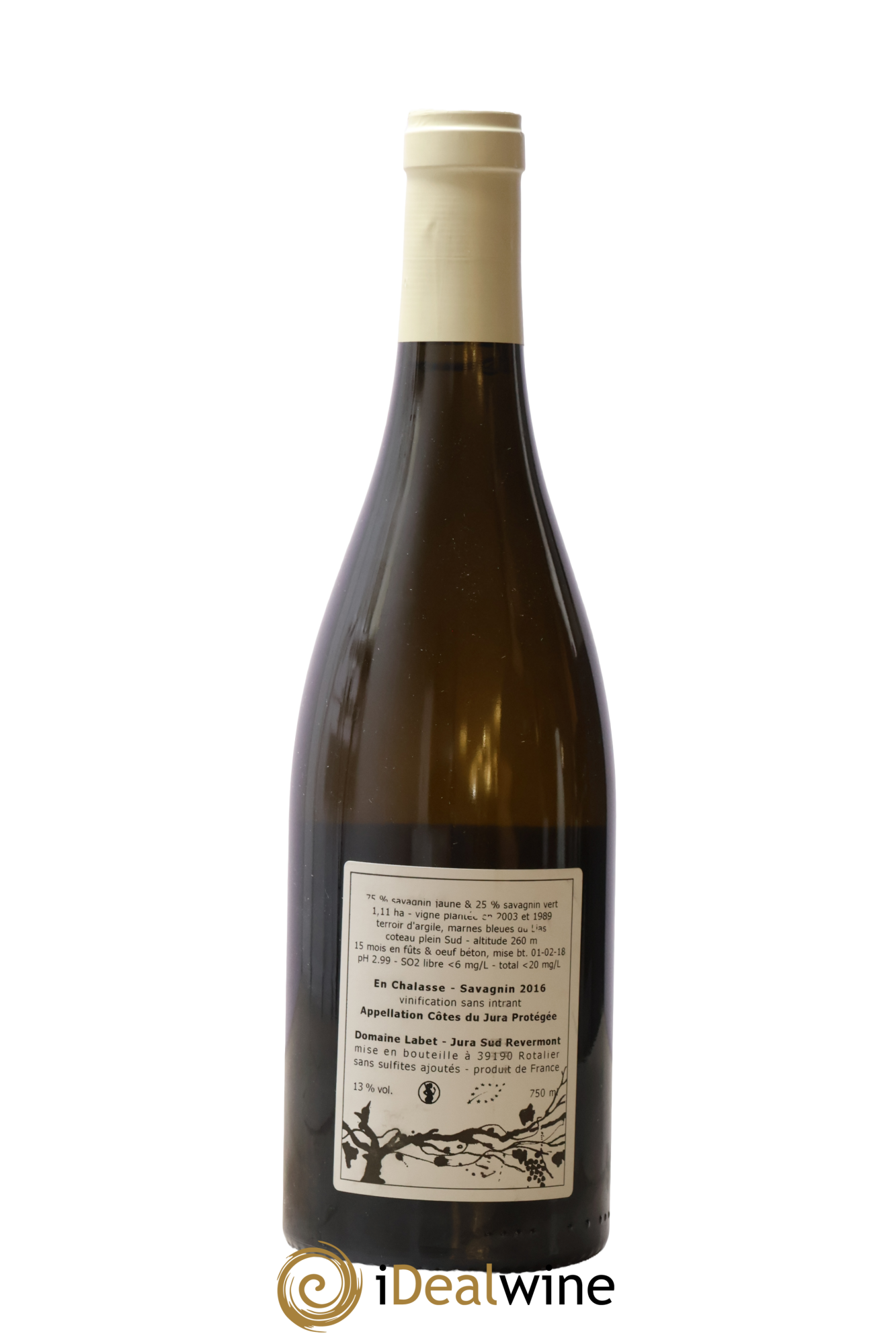 Côtes du Jura Fleur de Savagnin En Chalasse Romain - Julien - Charline Labet 2016 - Lot of 1 bottle - 1