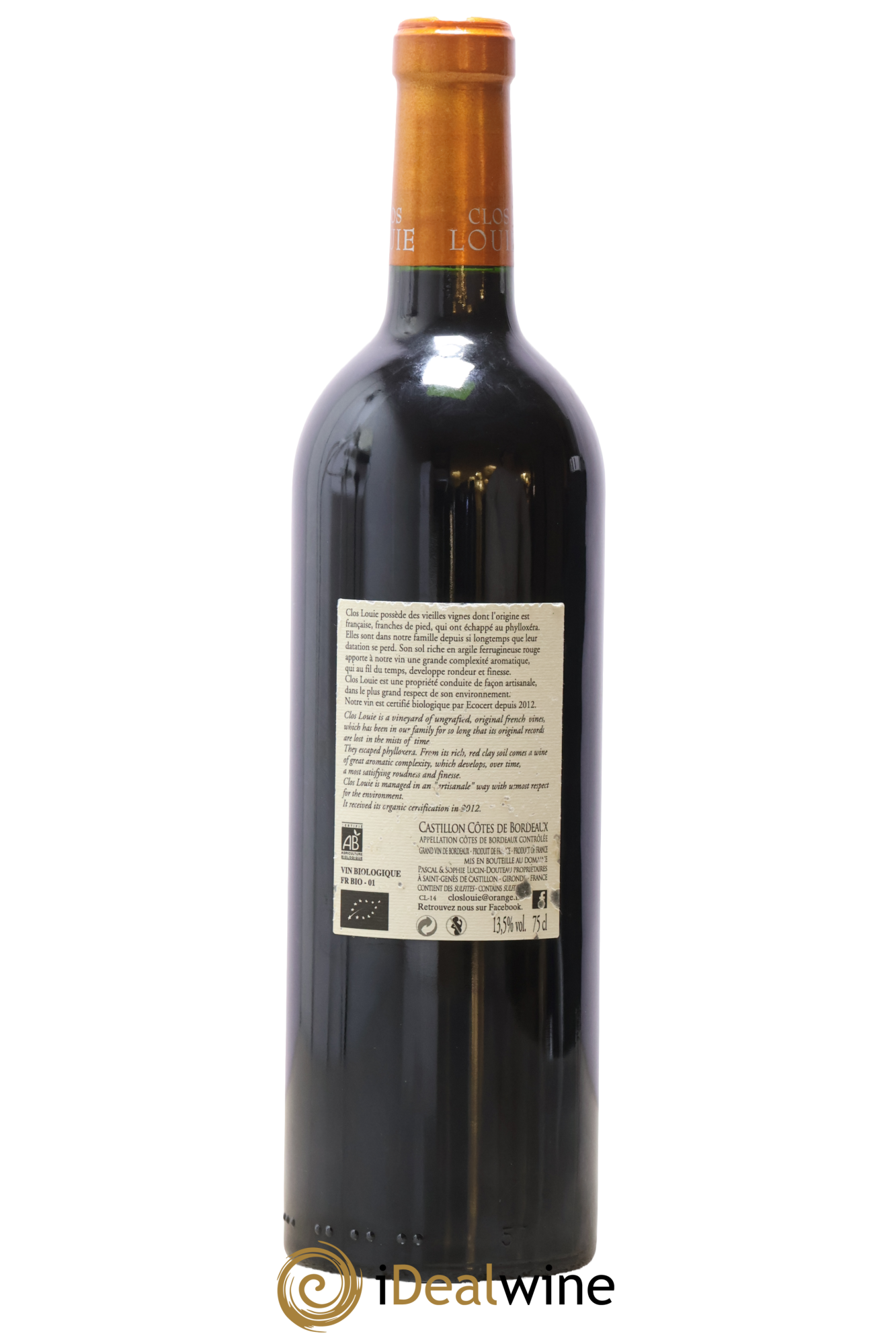 Clos Louie - Castillon-Côtes-de-Bordeaux 2014 - Lot de 1 bouteille - 1