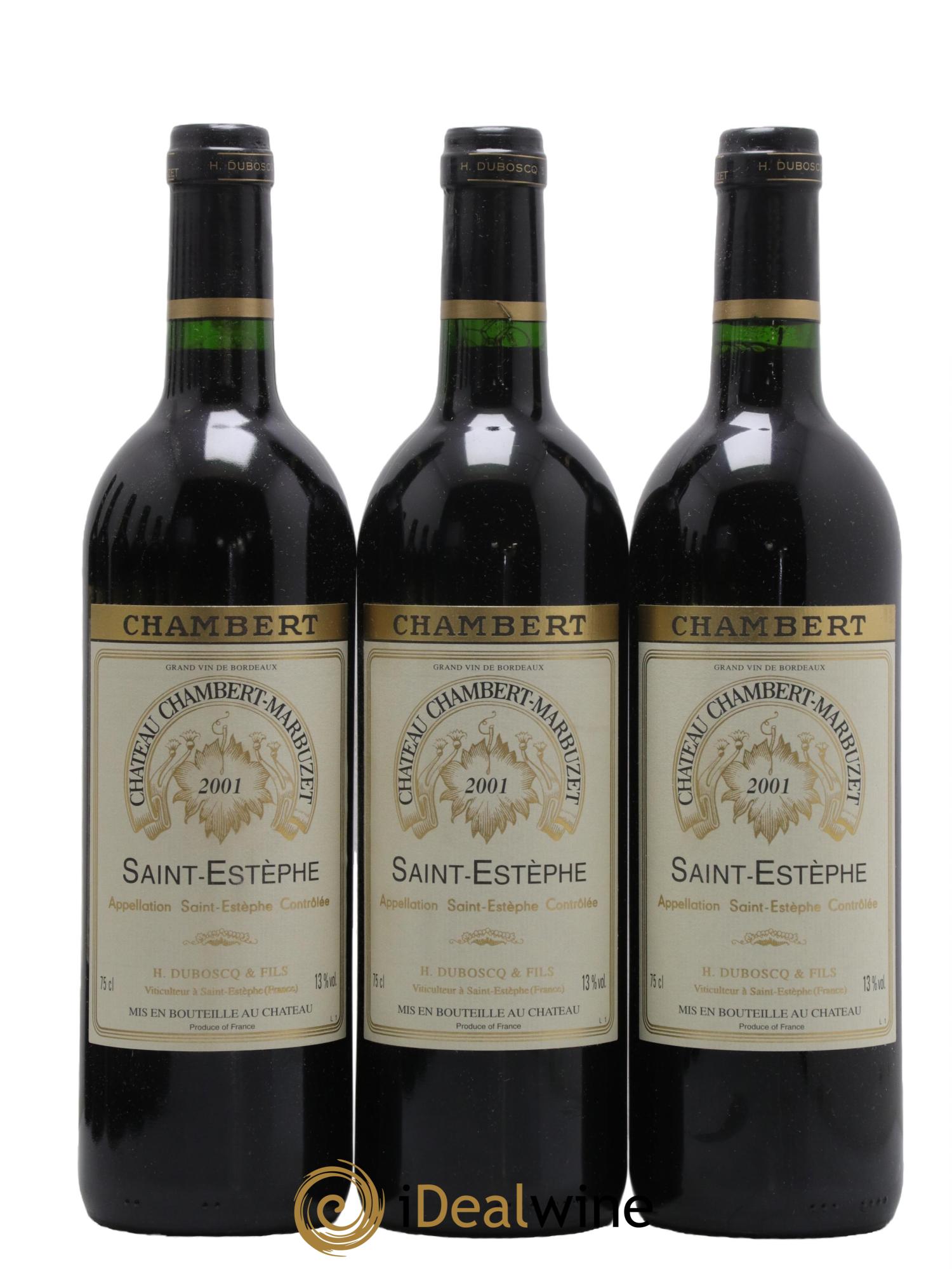 Château Chambert-Marbuzet Cru Bourgeois 2001 - Lot de 12 bouteilles - 3