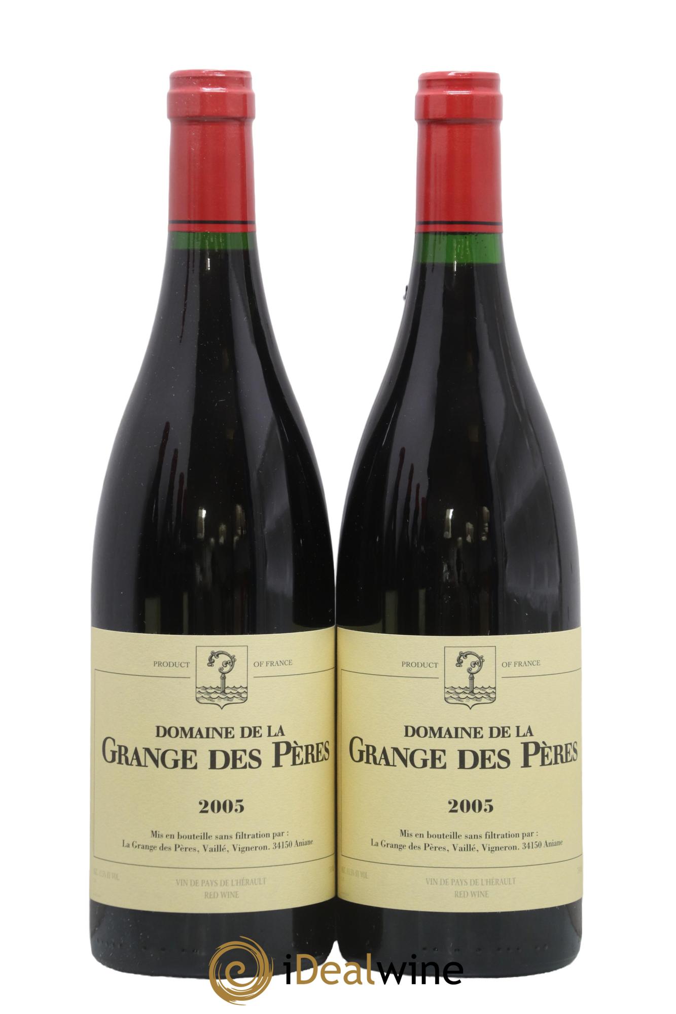 IGP Pays d'Hérault Grange des Pères Laurent Vaillé 2005 - Lot of 2 bottles - 0