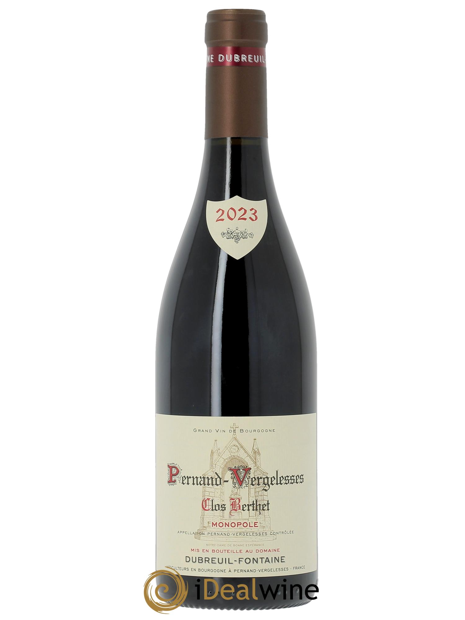 Pernand-Vergelesses Clos Berthet Monopole Domaine Dubreuil Fontaine  2023 - Lot de 1 bouteille - 0