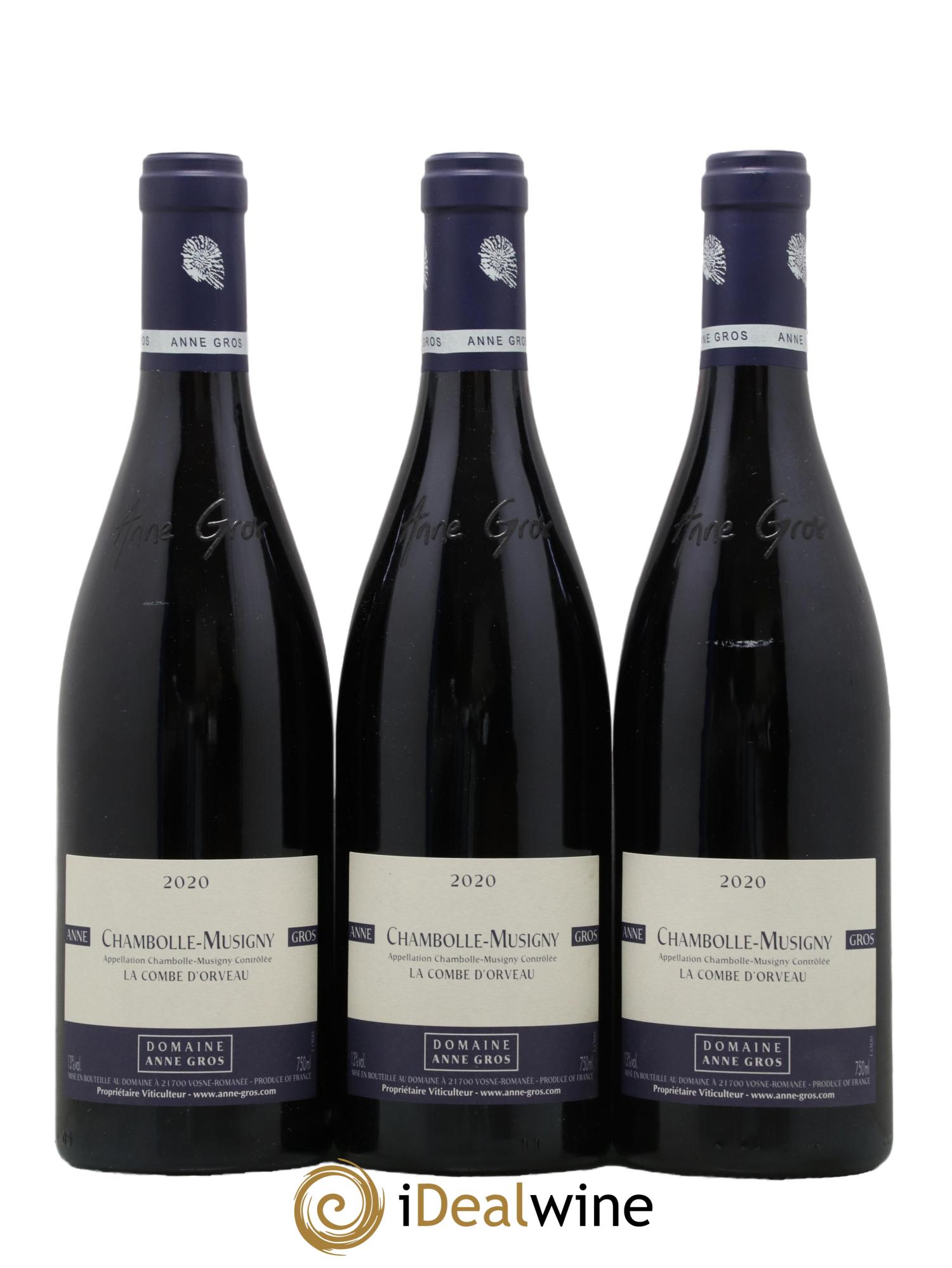 Chambolle-Musigny La Combe d'Orveau Anne Gros 2020 - Lot de 3 bouteilles - 0