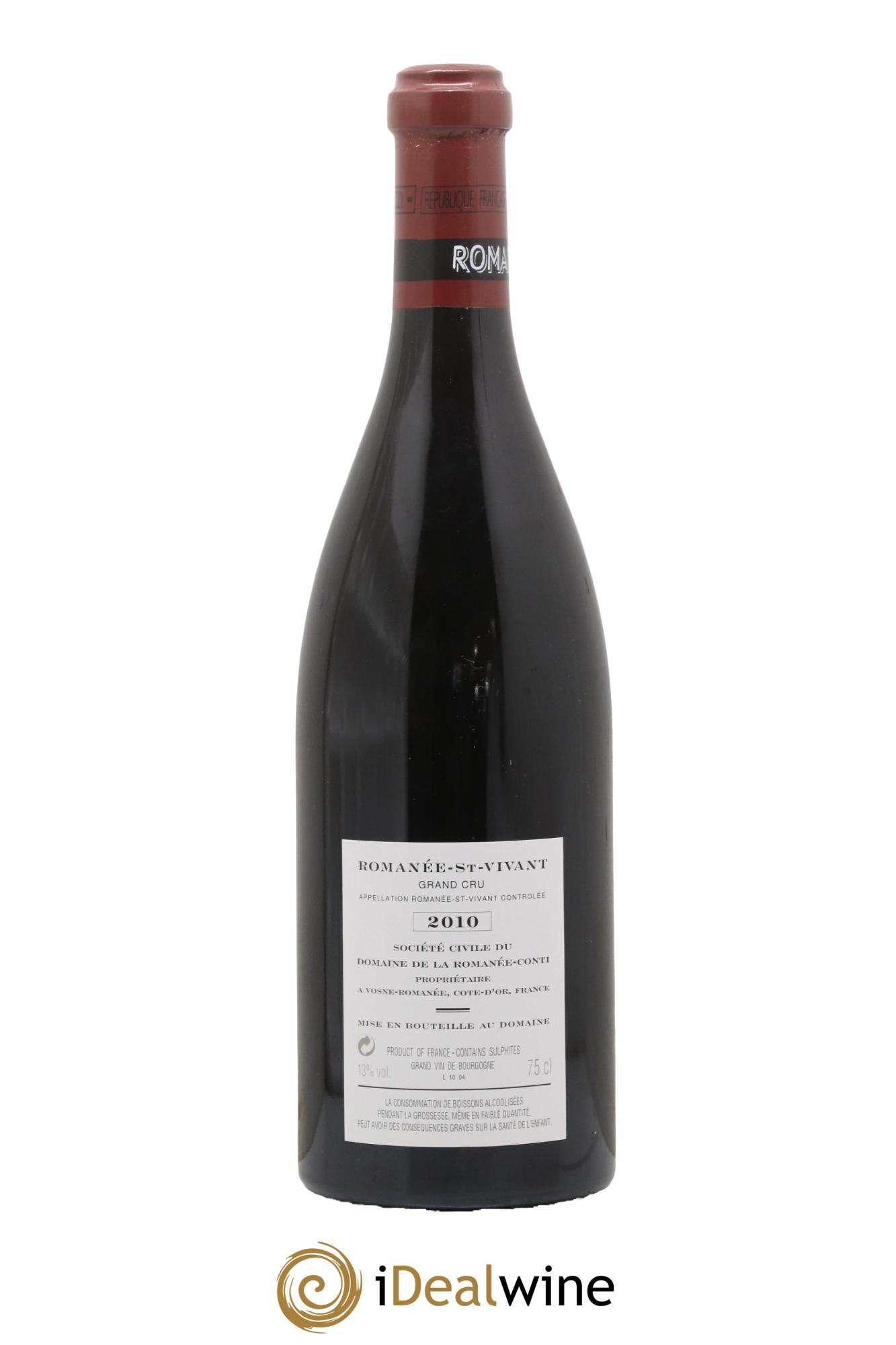 Romanée-Saint-Vivant Grand Cru Domaine de la Romanée-Conti 2010 - Lotto di 1 bottiglia - 1