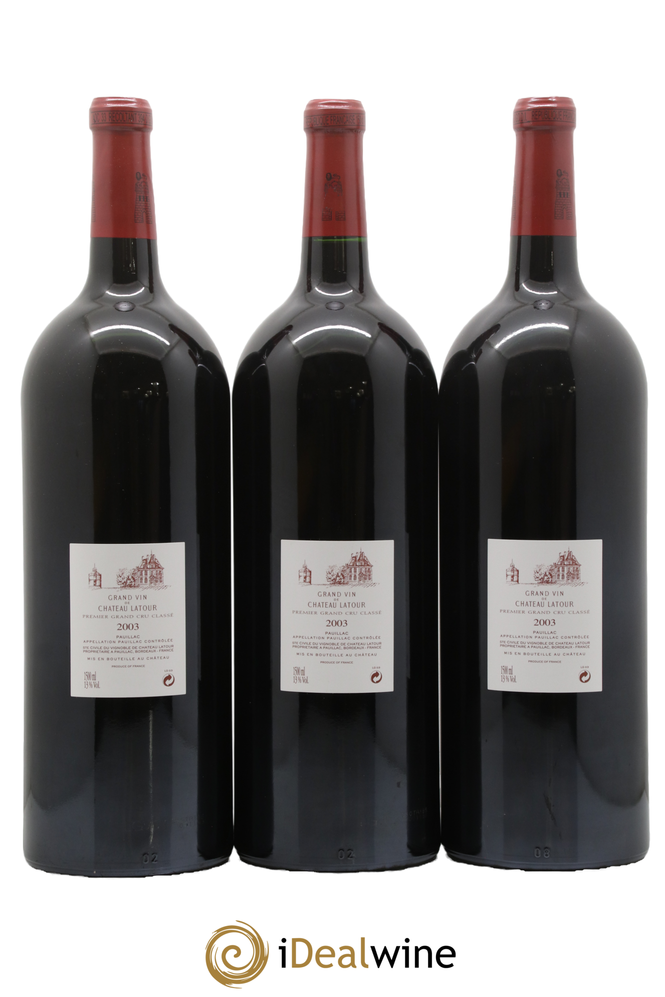 Château Latour 1er Grand Cru Classé 2003 - Lot de 6 magnums - 2