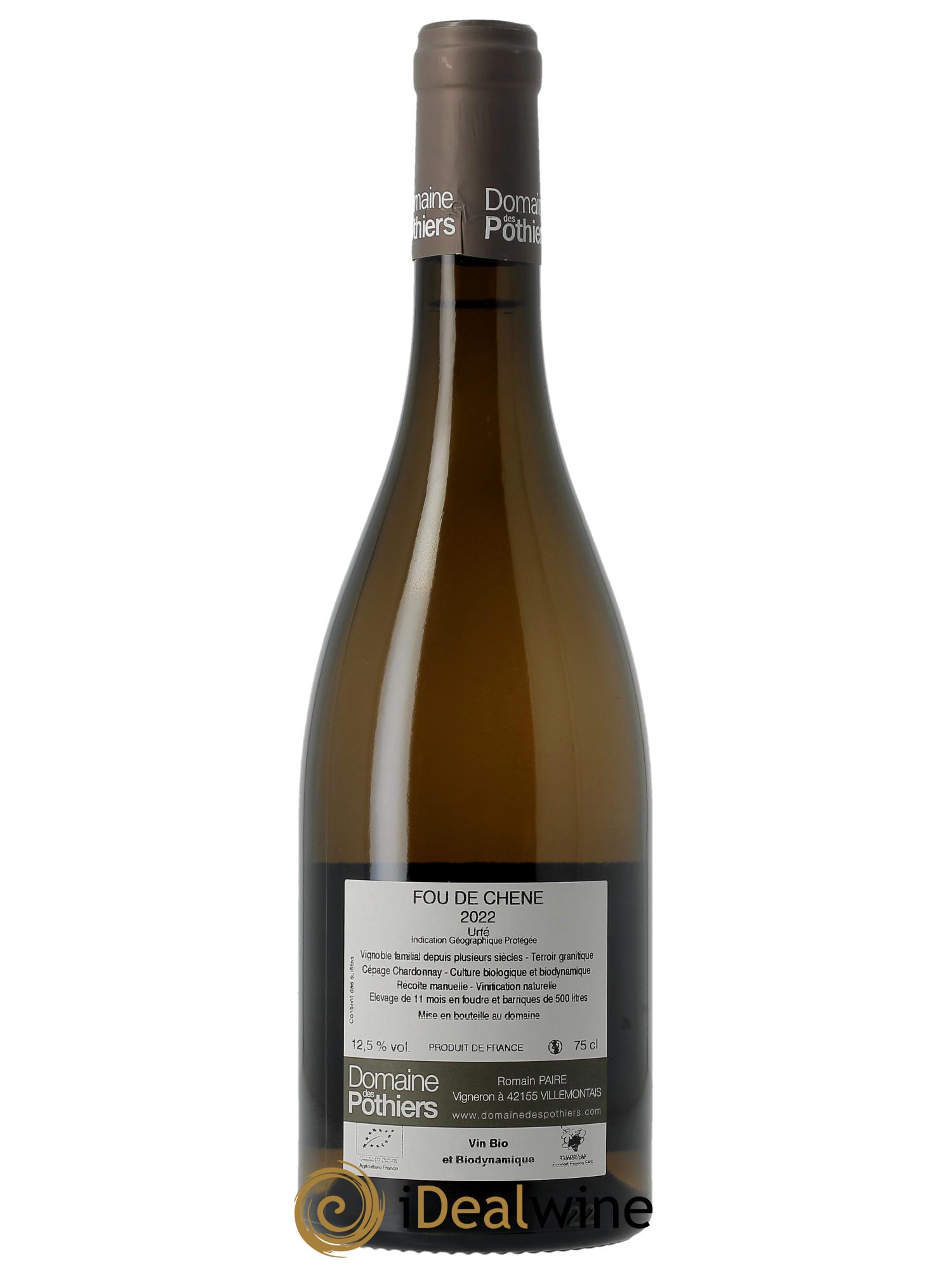IGP Urfé Fou de Chêne Domaine des Pothiers 2022 - Lot of 1 bottle - 1