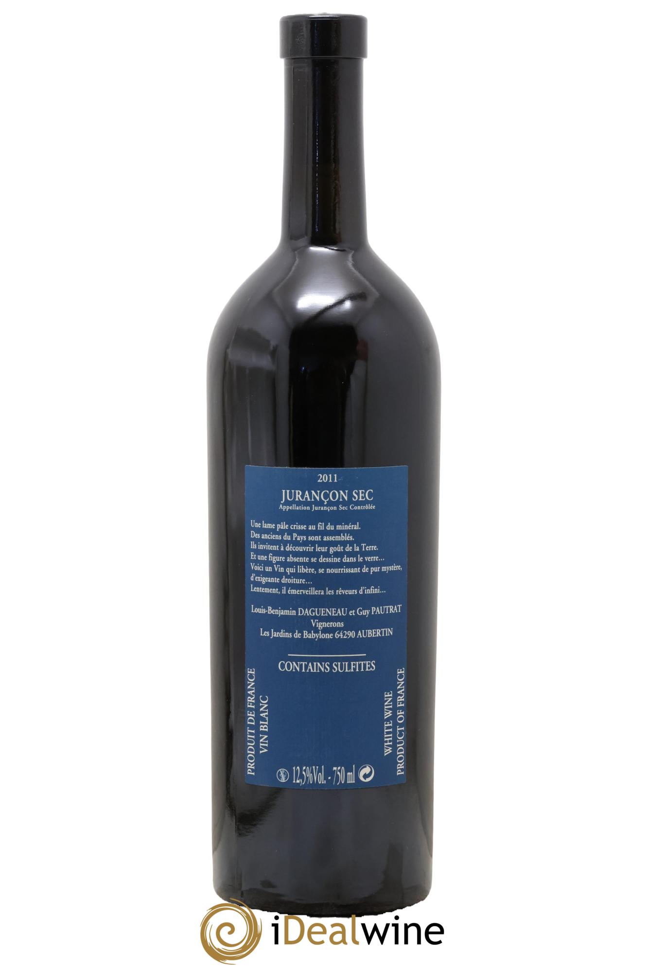 Vin de France(anciennement Jurançon) Les Jardins de Babylone Sec Didier Dagueneau 2011 - Posten von 1 Flasche - 1