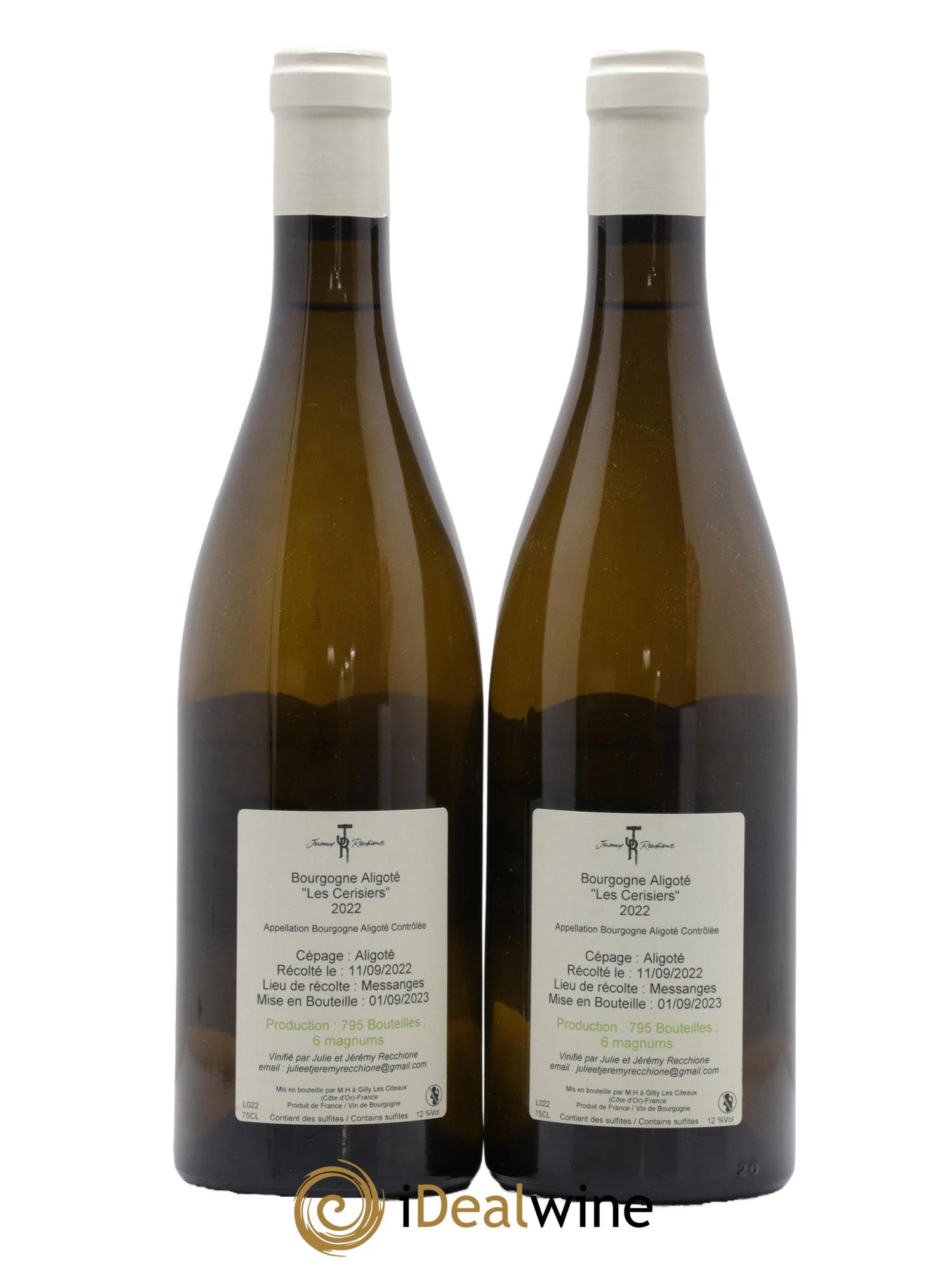 Bourgogne Aligoté Les Cerisiers Recchione Jeremy 2022 - Lot de 2 bouteilles - 1