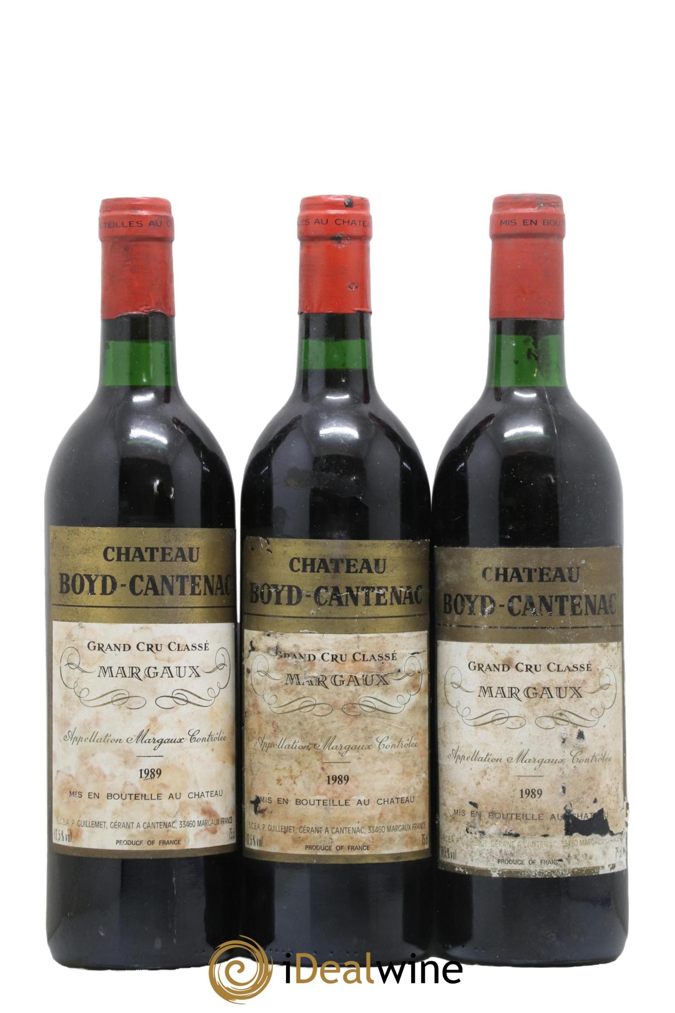 Château Boyd Cantenac 3ème Grand Cru Classé 1989 - Lot de 3 bouteilles - 0
