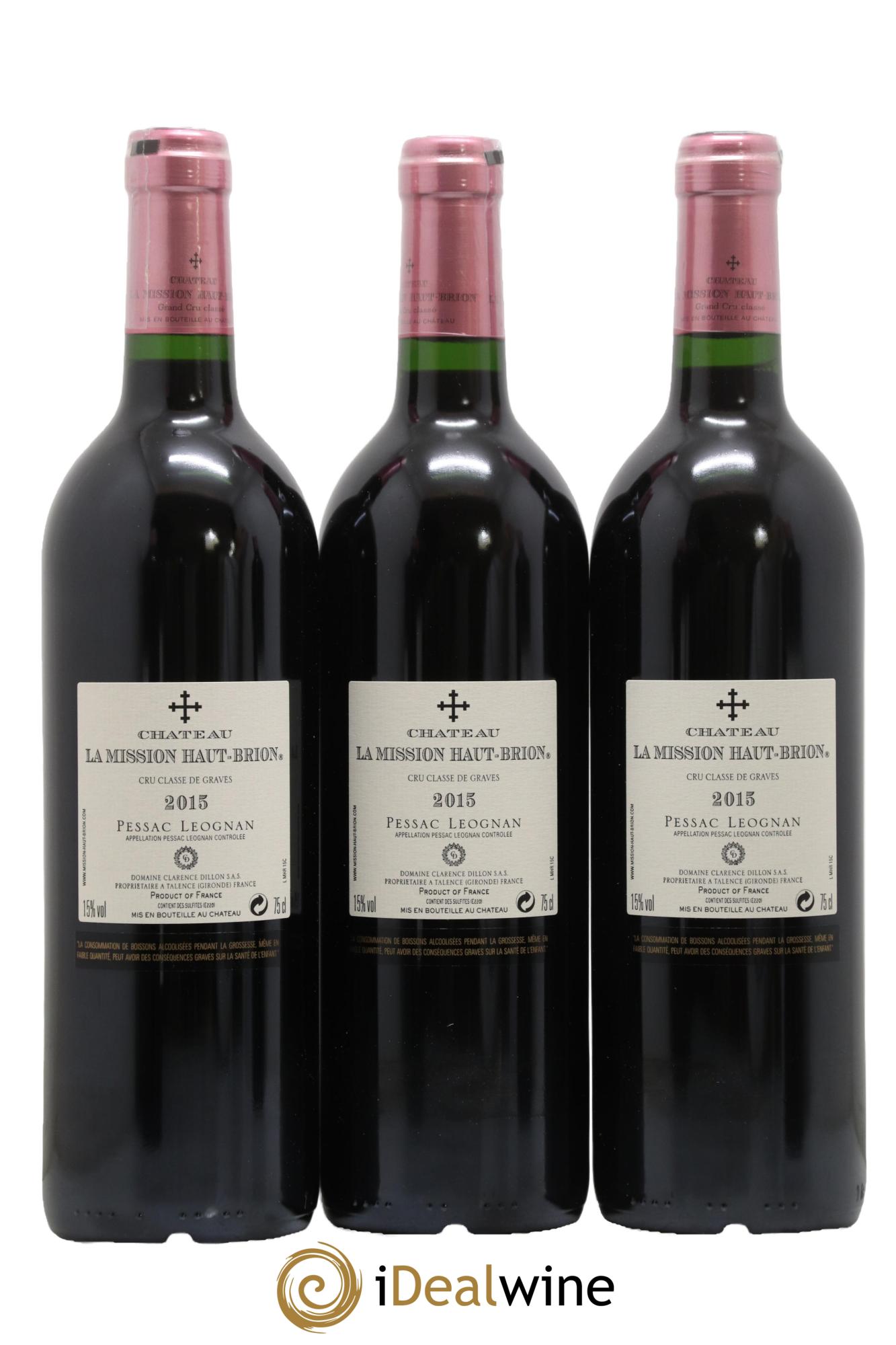 Château la Mission Haut-Brion Cru Classé de Graves 2015 - Lot of 6 bottles - 2