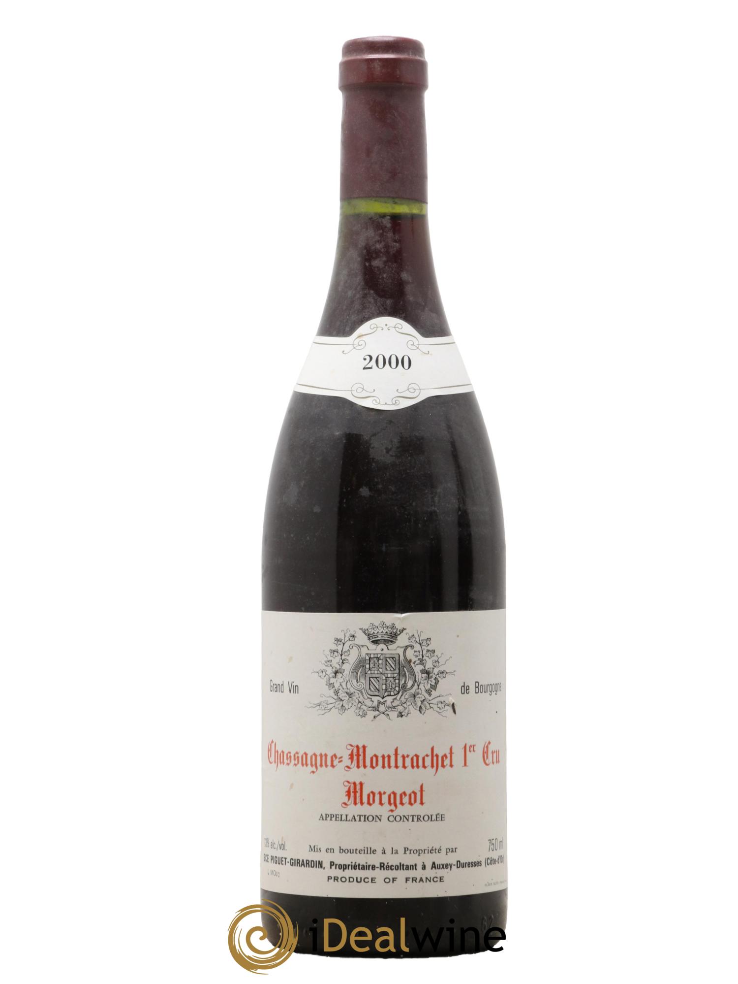 Chassagne-Montrachet 1er Cru Morgeot Piguet Girardin 2000 - Lot de 1 bouteille - 0