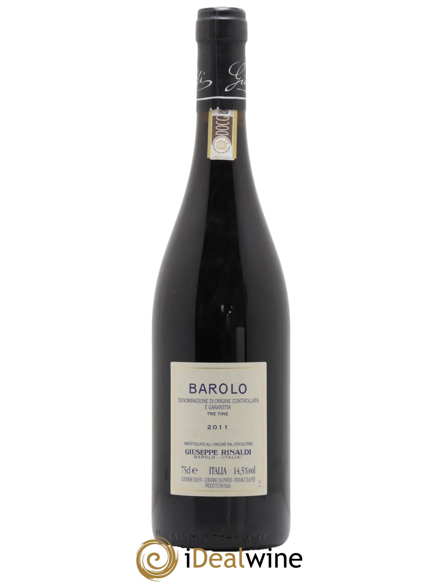 Barolo DOCG Tre Tine Giuseppe Rinaldi 2011 - Posten von 1 Flasche - 1