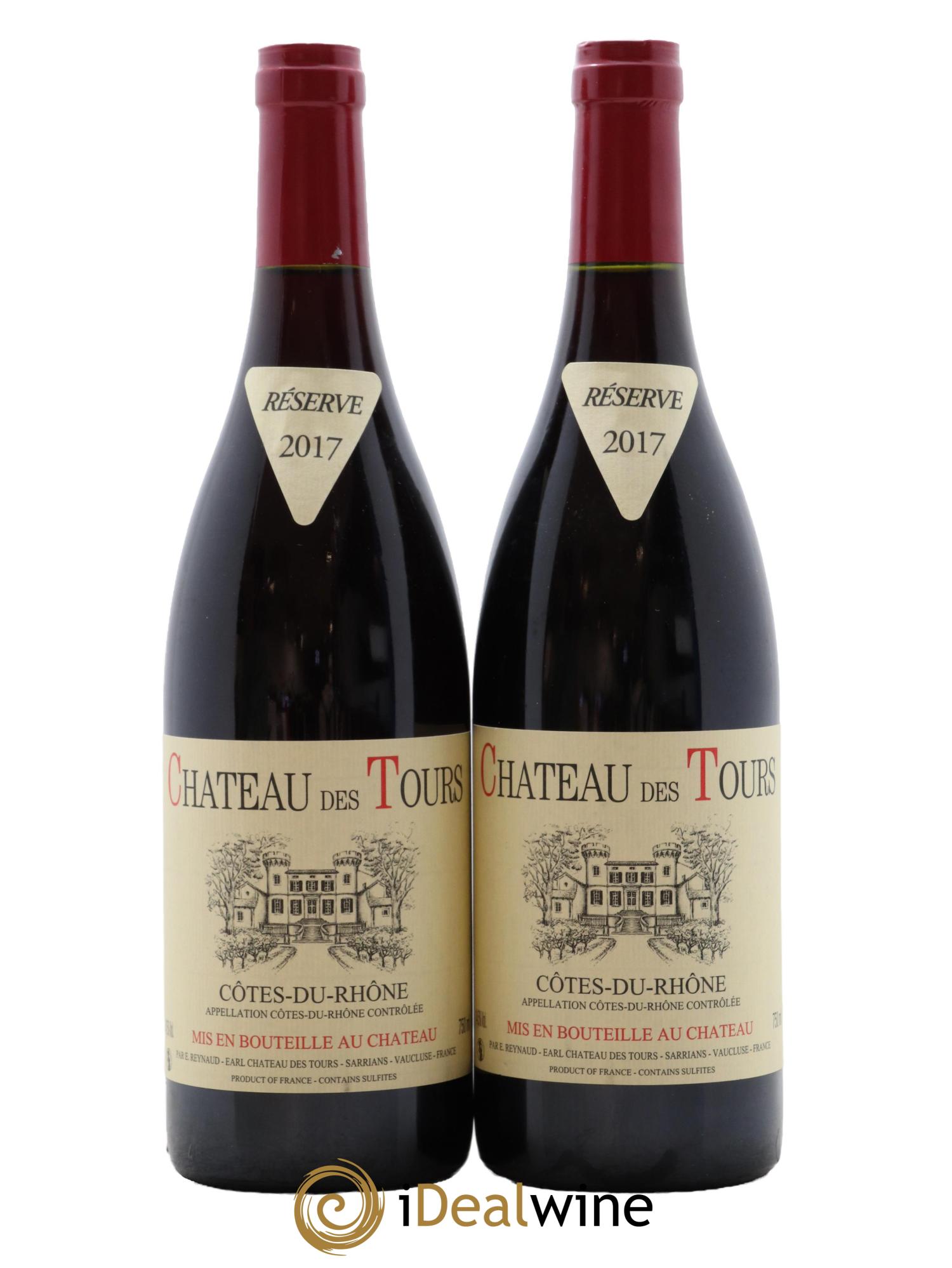 Côtes-du-Rhône Château des Tours Emmanuel Reynaud 2017 - Lot de 2 bouteilles - 0