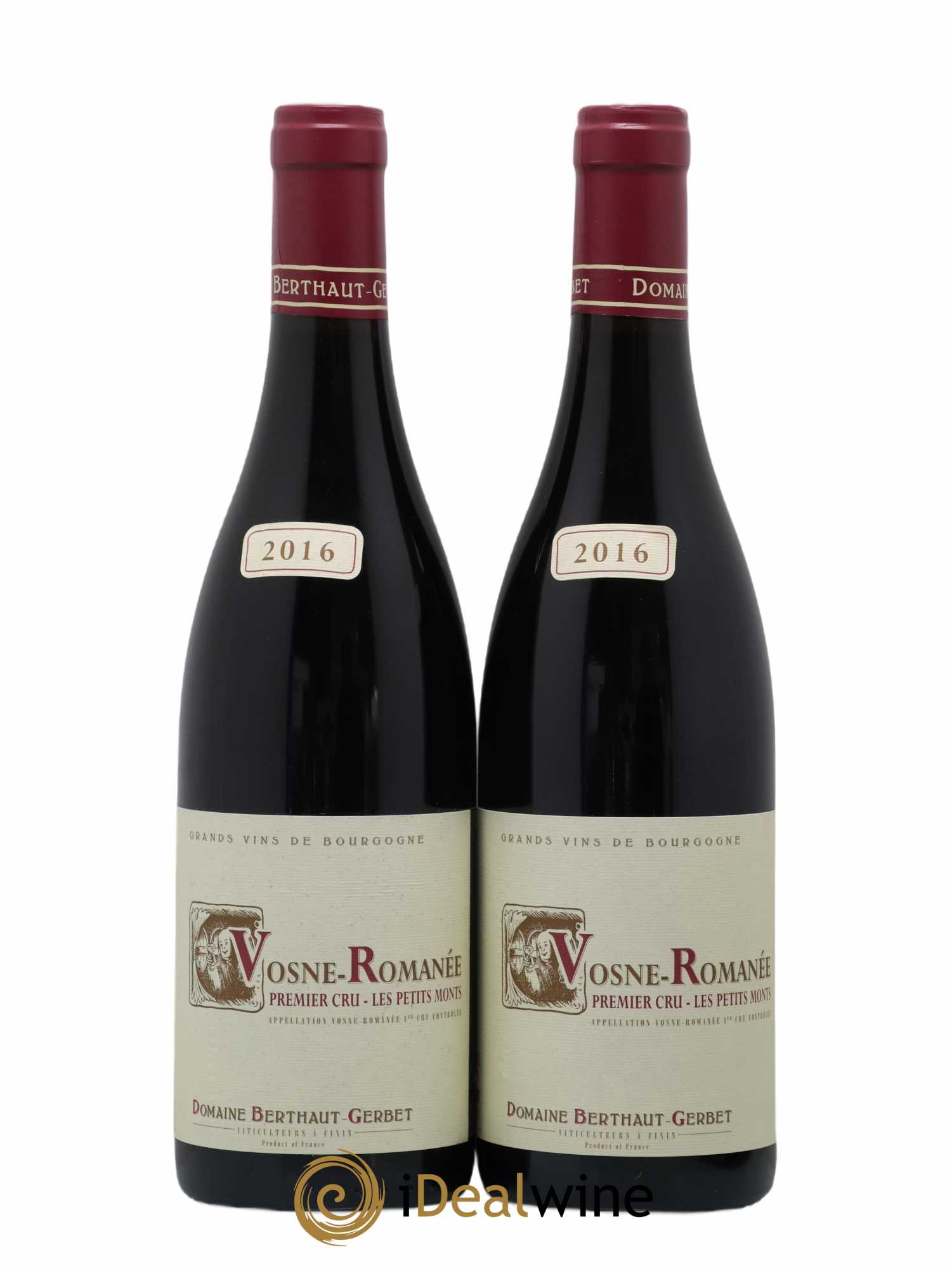 Vosne-Romanée 1er Cru Les Petits Monts Berthaut Gerbet (Domaine) 2016 - Lot de 2 bouteilles - 0