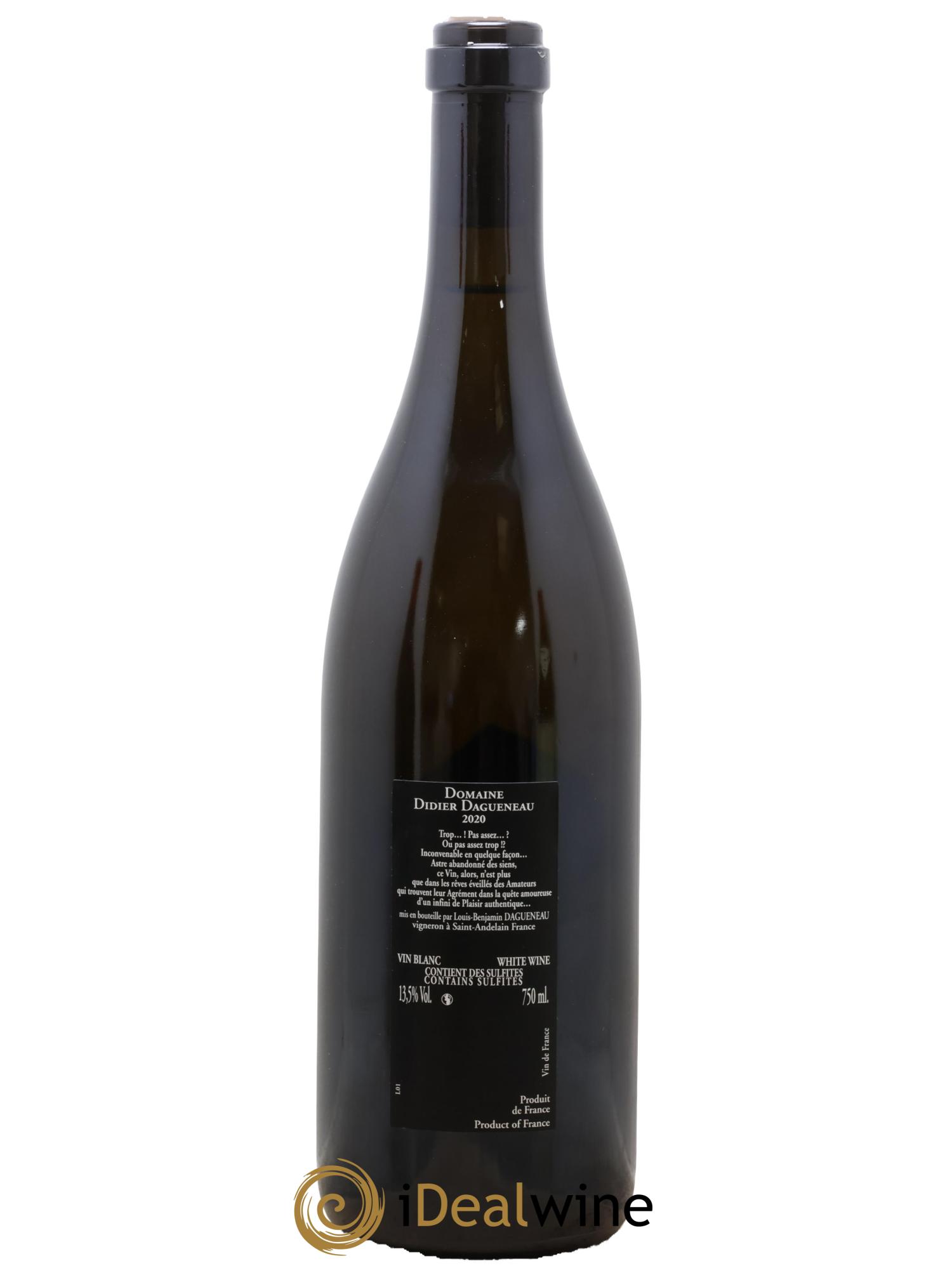 Vin de France (anciennement Pouilly-Fumé) Silex Dagueneau (Domaine Didier - Louis-Benjamin) 2020 - Lotto di 1 bottiglia - 1