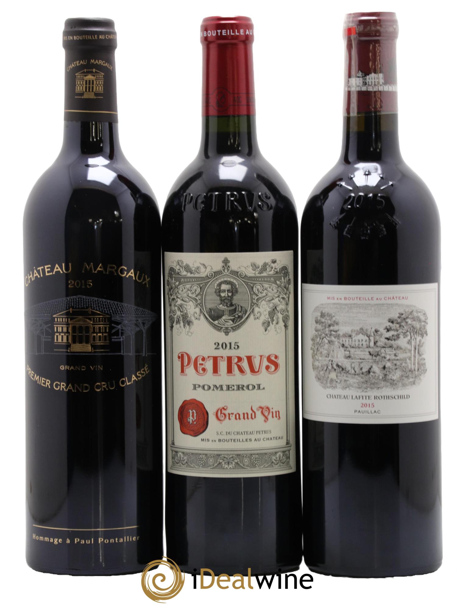 Caisse Collection Duclot  PETRUS - MARGAUX - LAFITE - MOUTON ROTHSCHILD - HAUT-BRION - CHEVAL BLANC - MISSION HAUT-BRION - AUSONE - YQUEM 2015 - Lot of 9 bottles - 1