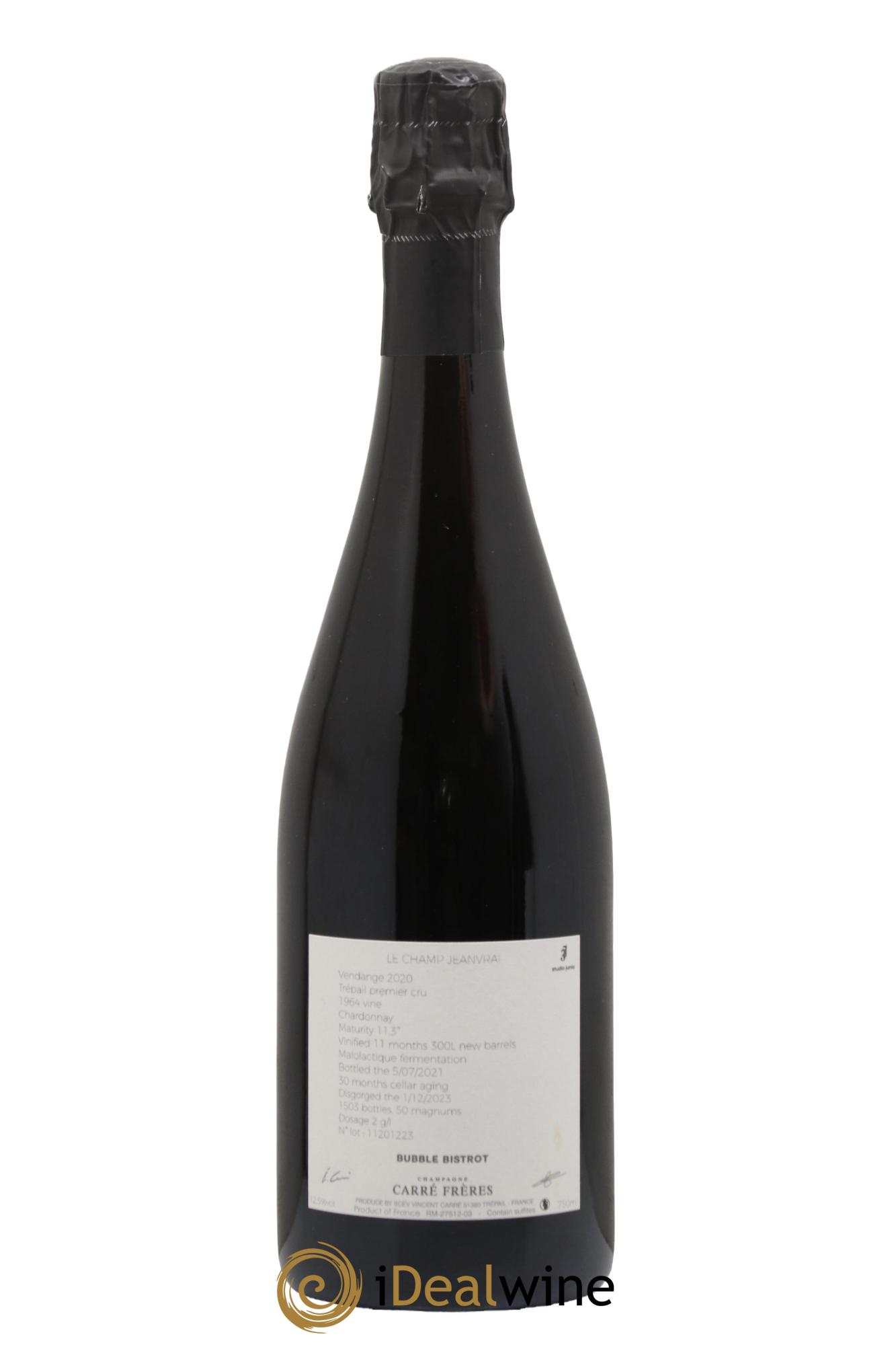 Champagne Le Champ Jeanvrai Carré Frères 2020 - Lot de 1 bouteille - 1