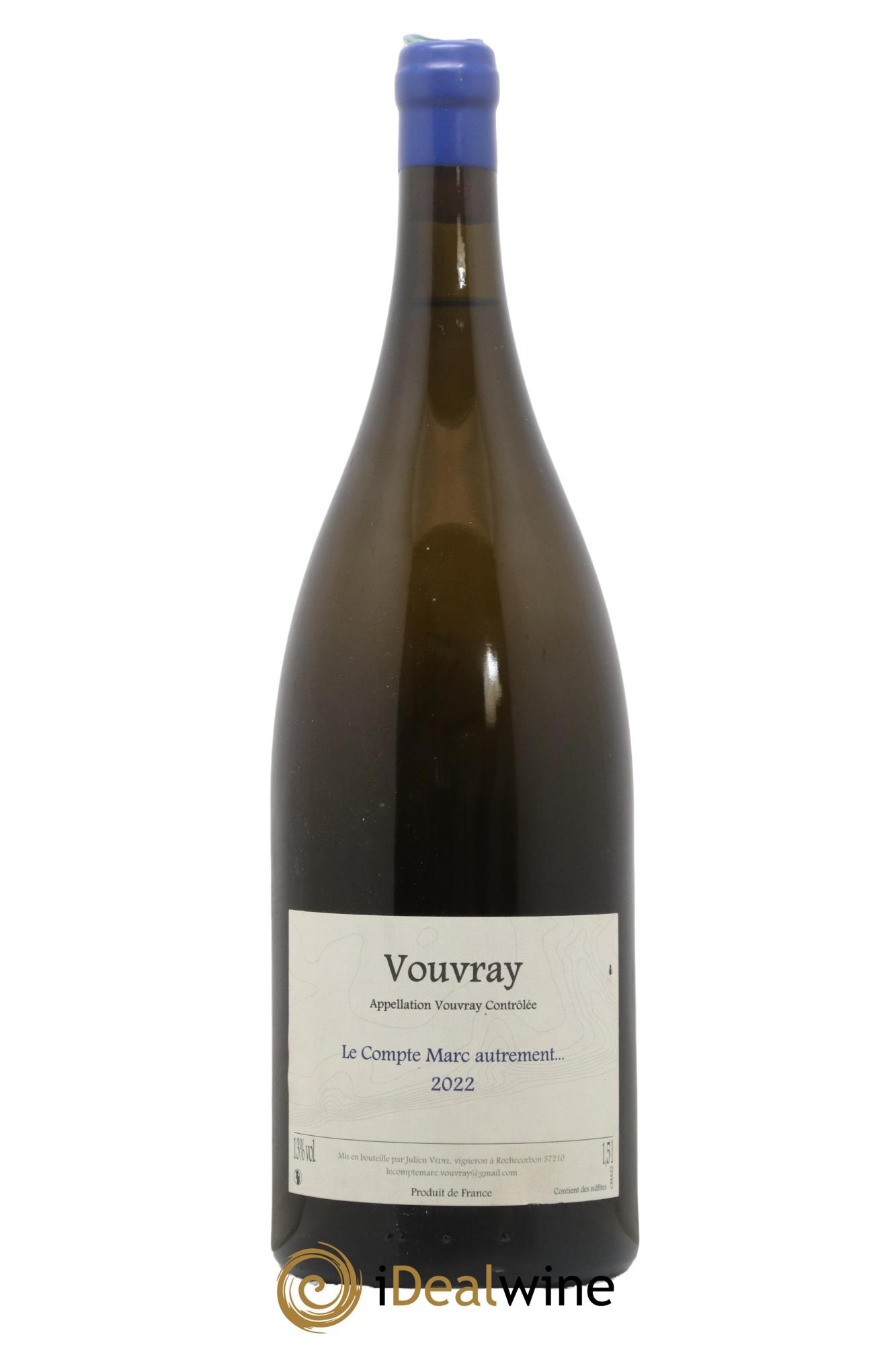 Vouvray Le Compte Autrement Marc Julien Vedel 2022 - Lot de 1 magnum - 0