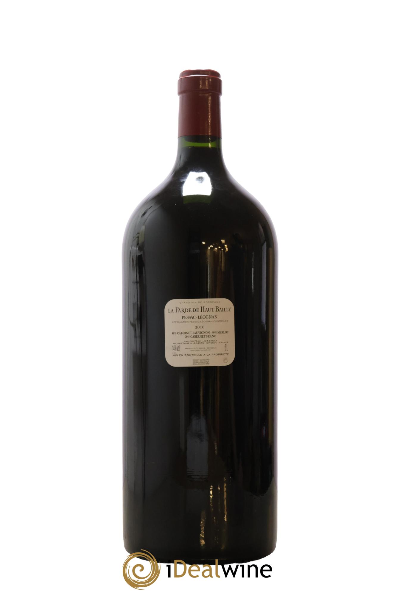 Haut Bailly II (Anciennement La Parde de Haut-Bailly) Second Vin 2010 - Lot de 1 impériale - 2