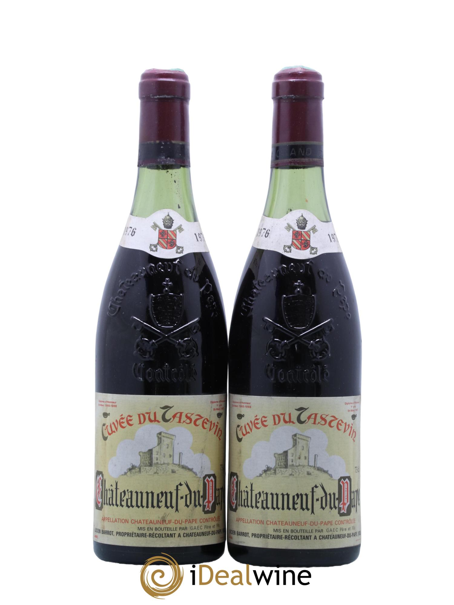 Châteauneuf-du-Pape Cuvee Du Tastevin 1976 - Lot de 2 bouteilles - 0