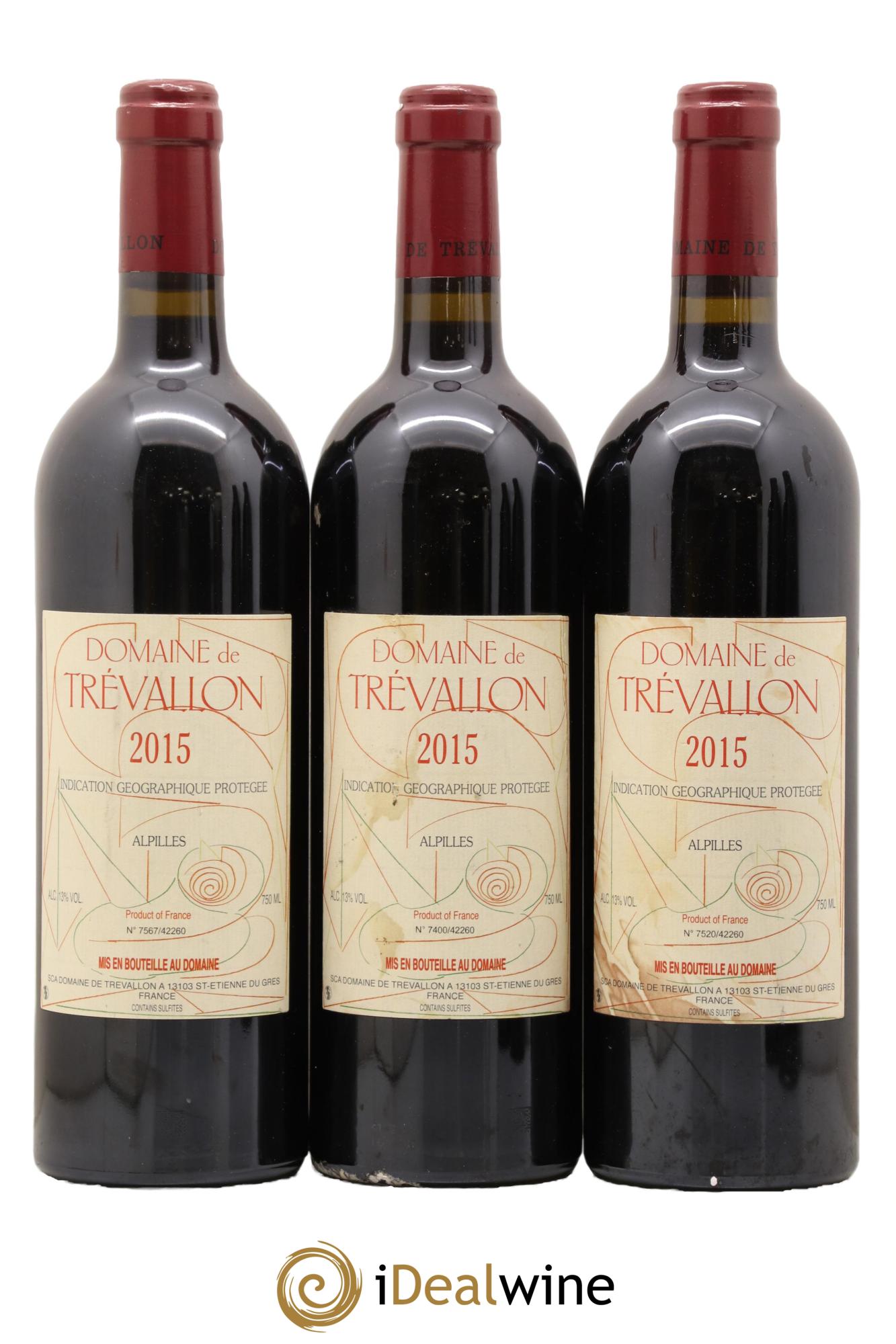 Alpilles Trévallon (Domaine de) Eloi Dürrbach 2015 - Lot de 3 bouteilles - 0