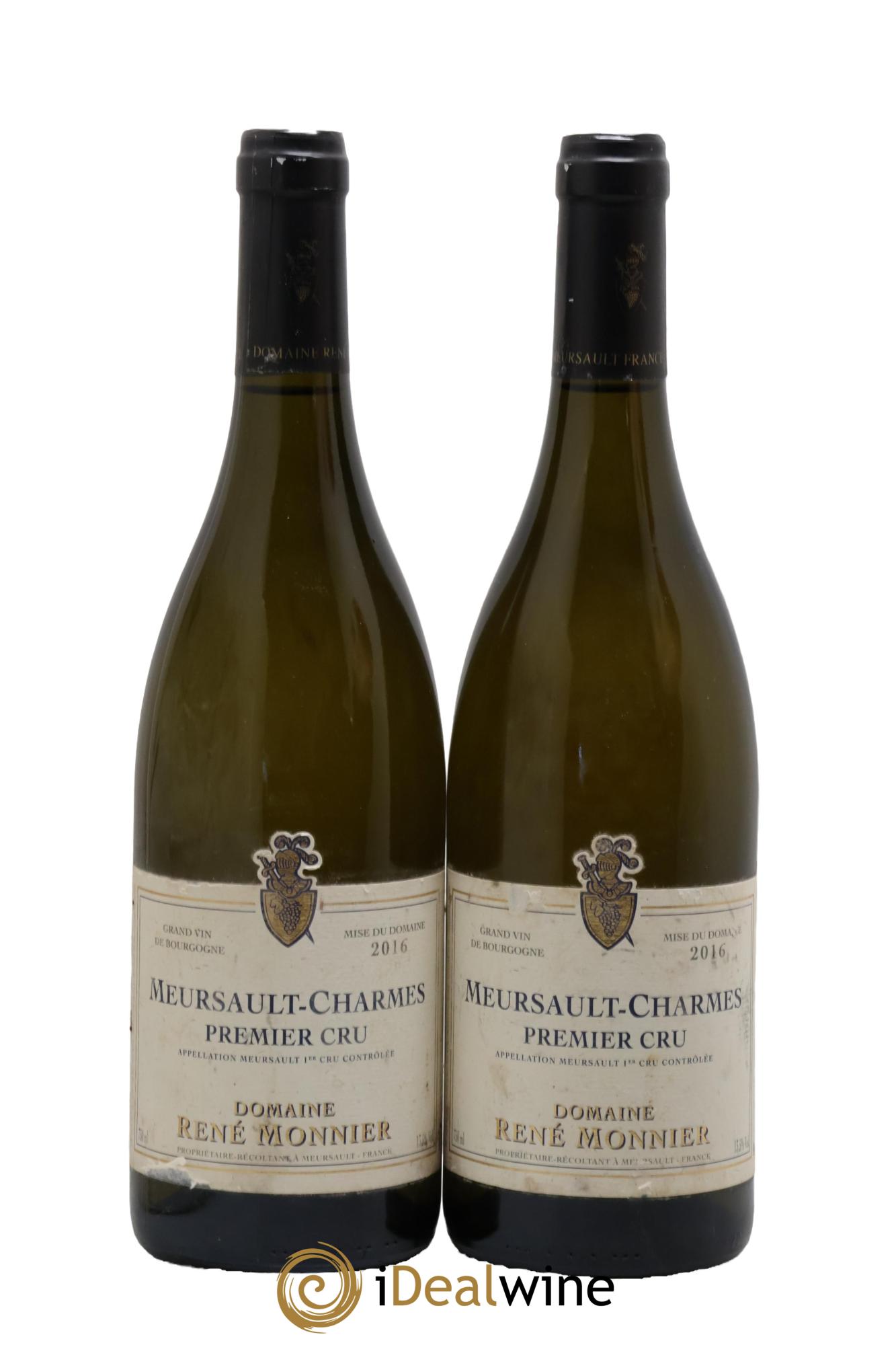 Meursault 1er Cru Charmes René Monnier (Domaine) 2016 - Posten von 2 Flaschen - 0
