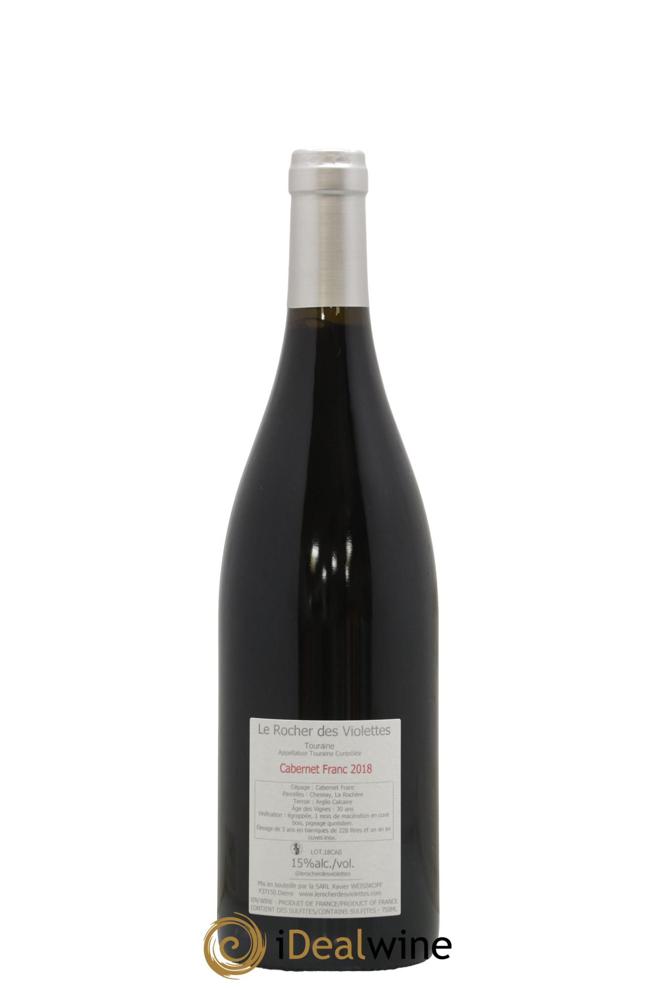 Touraine Cabernet Franc Le Rocher des Violettes 2018 - Lot de 1 bouteille - 1